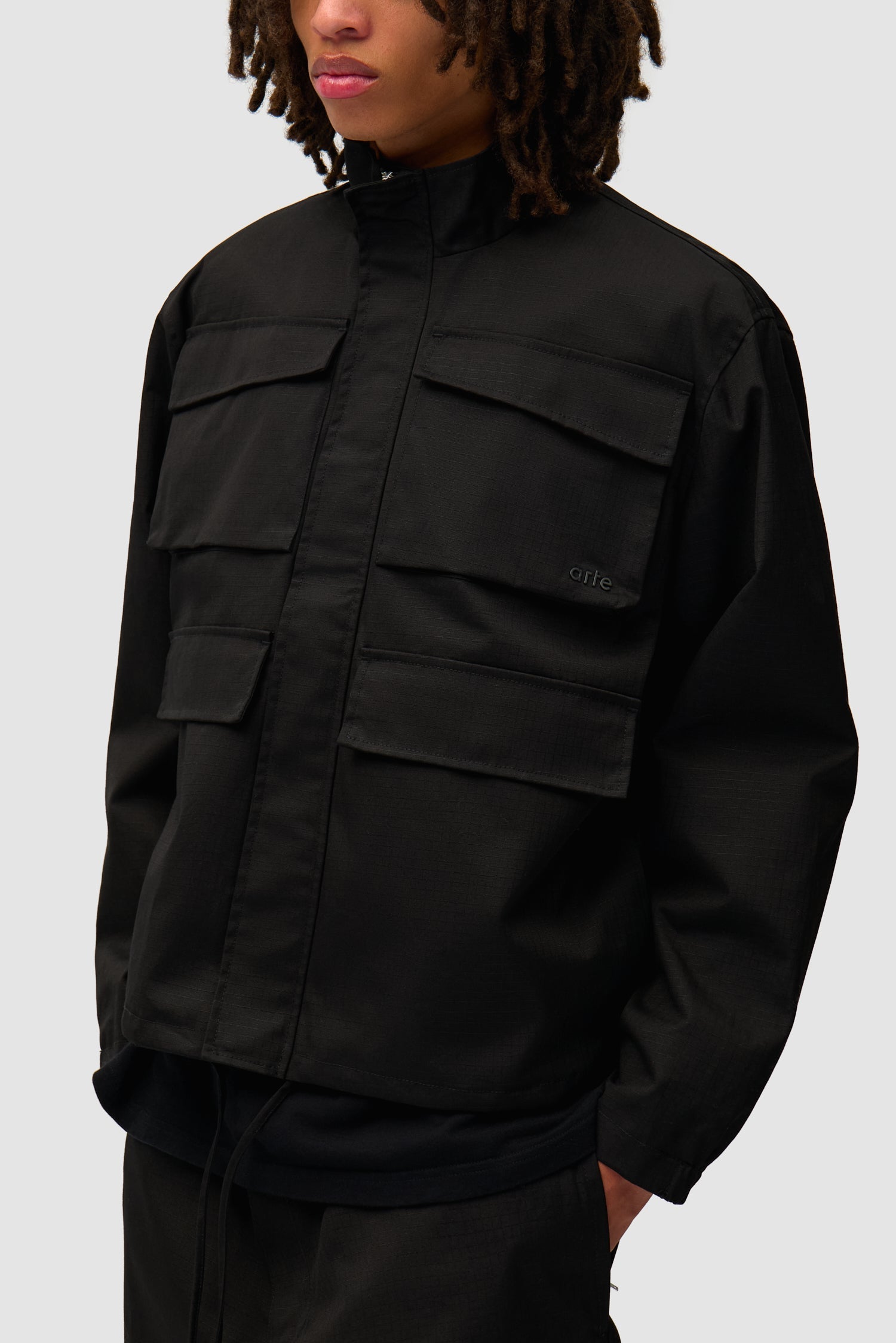 Veste Ripstop cirée - Noir