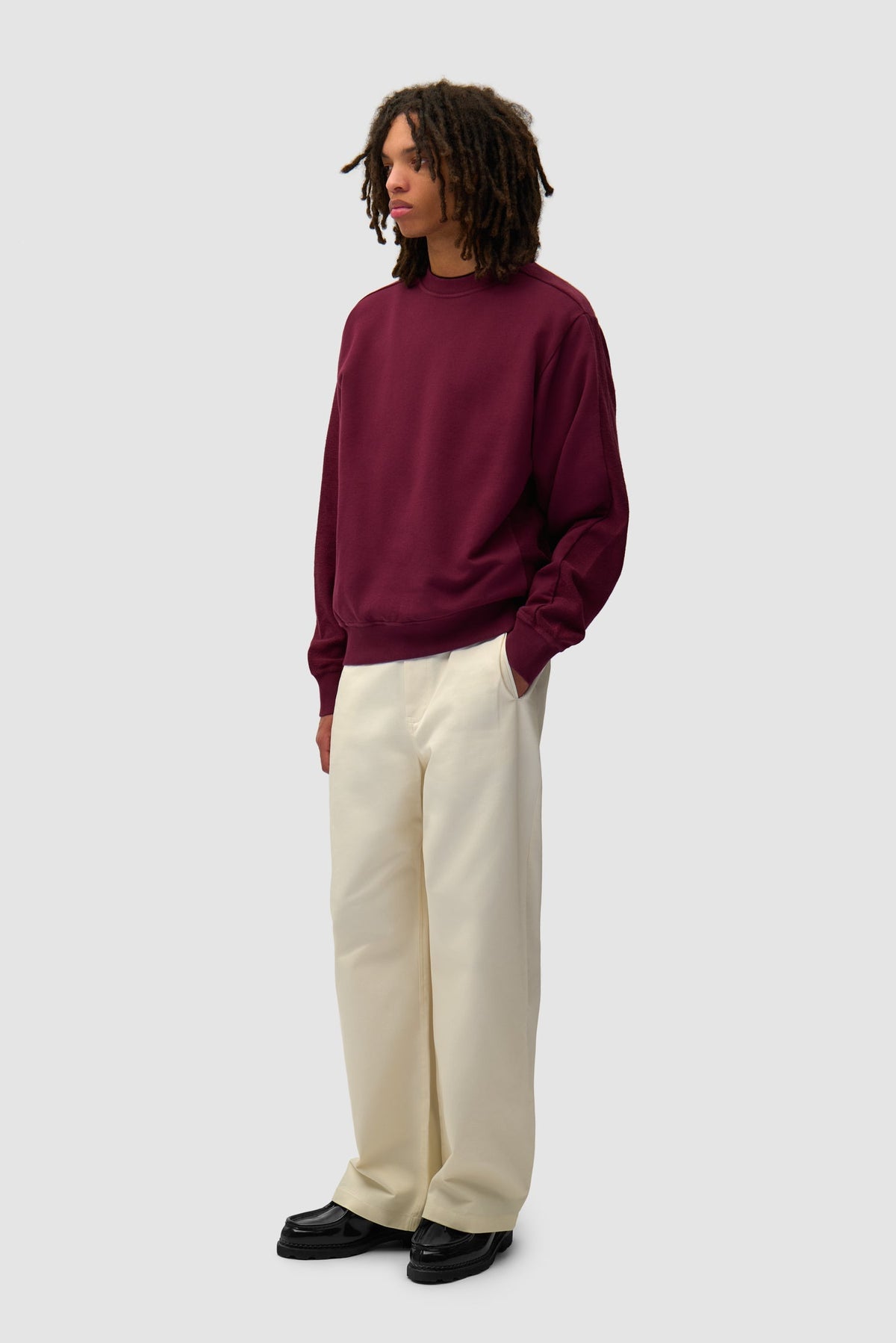 In/Out Crewneck - Bordeaux