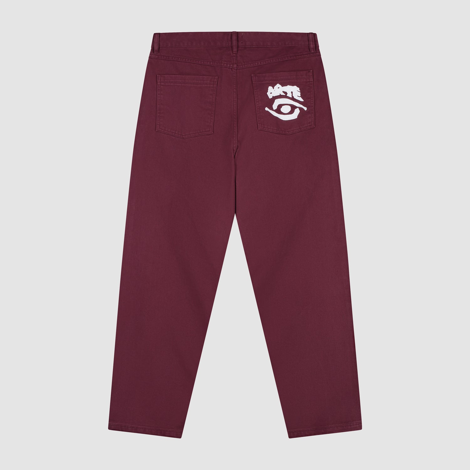 Pantalon graphique à poche arrière - Bordeaux