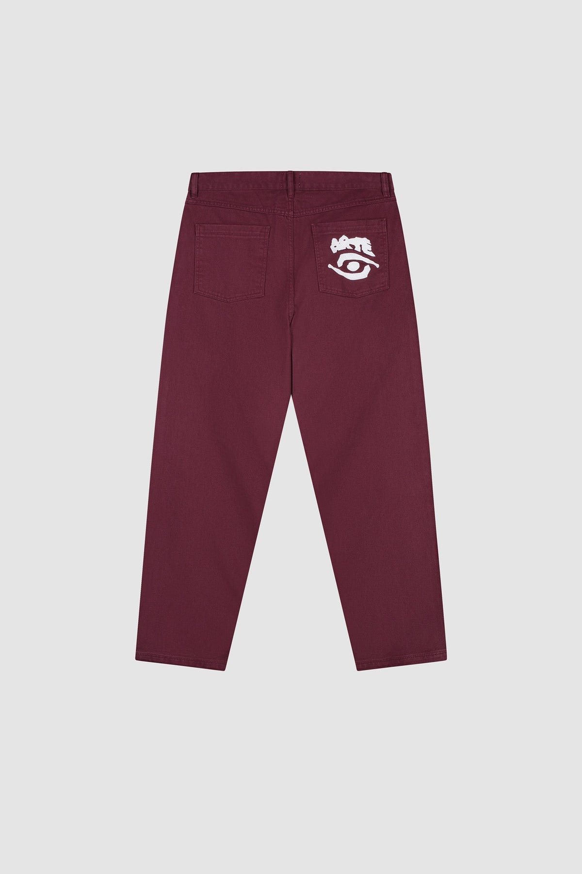 Pantalon graphique à poche arrière - Bordeaux