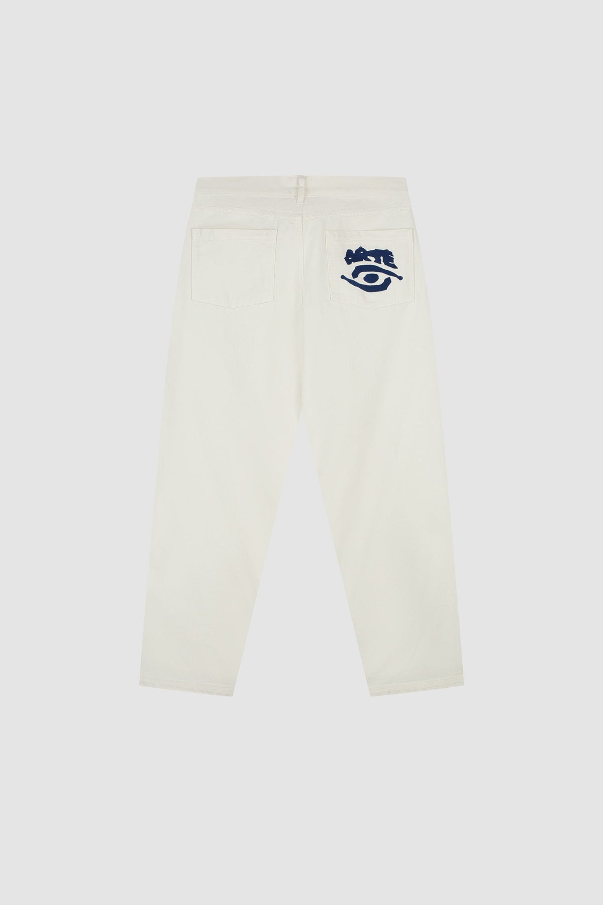 Pantalon graphique à poche arrière - Crème
