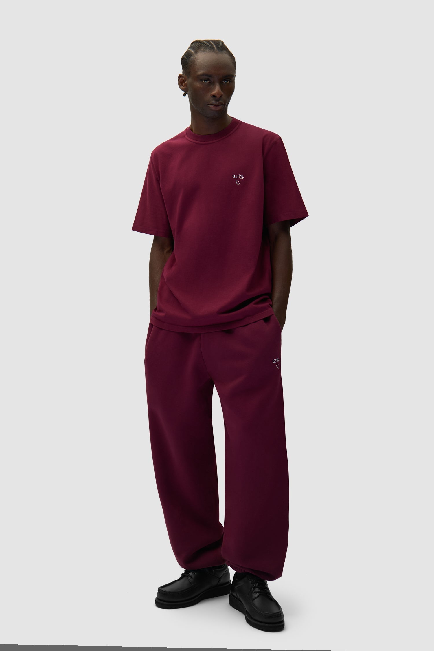 Arte Heart T-shirt - Bordeaux