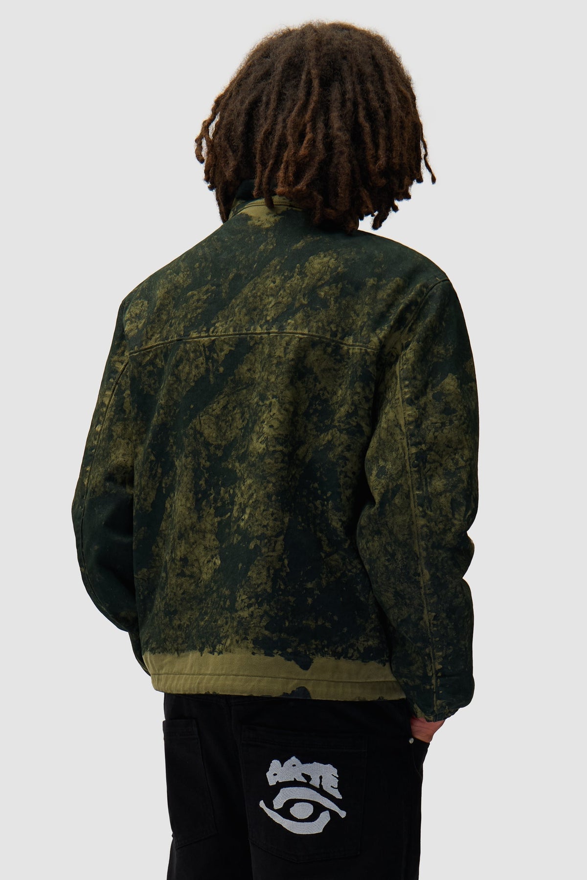 Blouson peinture à l'ancienne - Vert