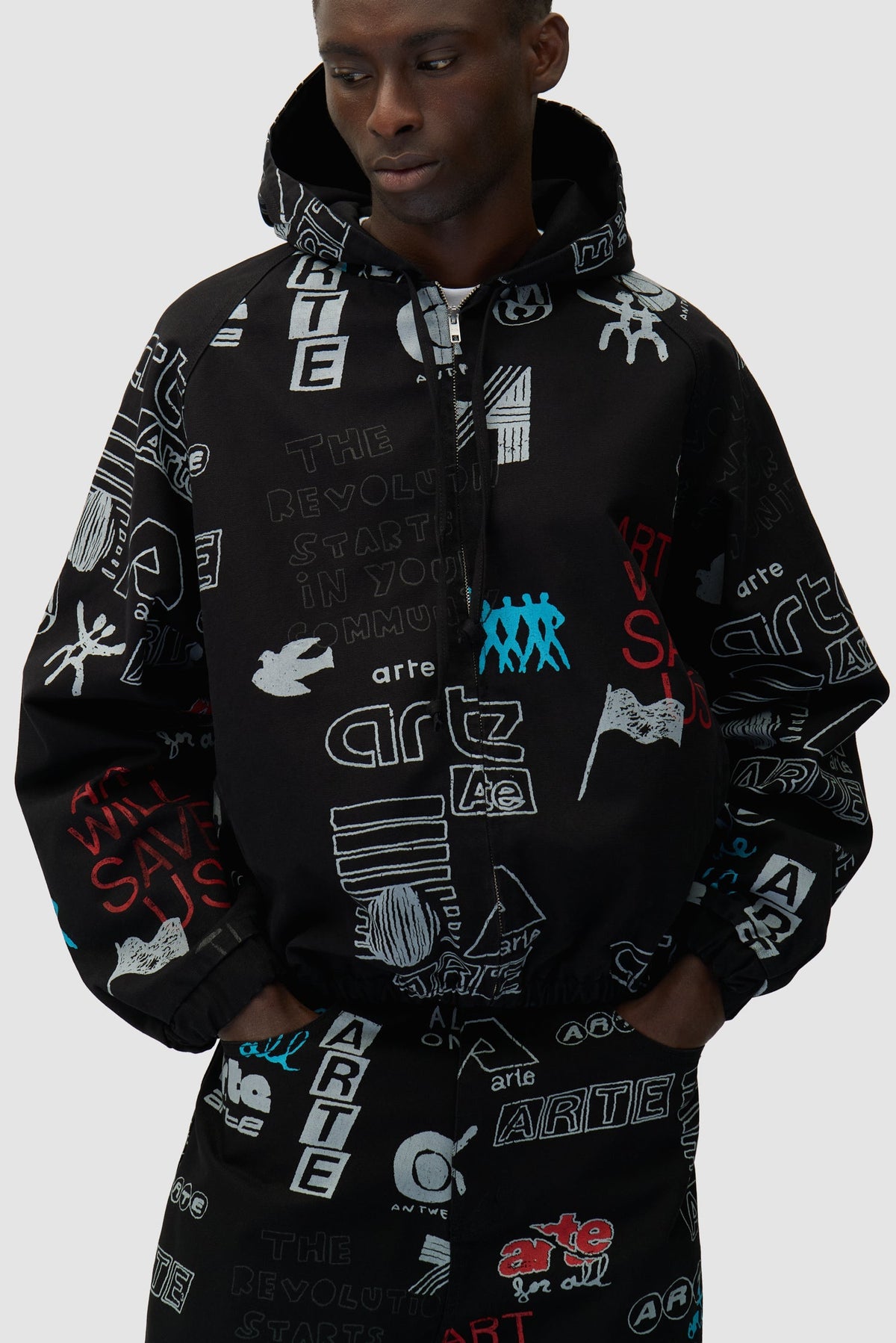 Veste Graffiti Allover - Noir