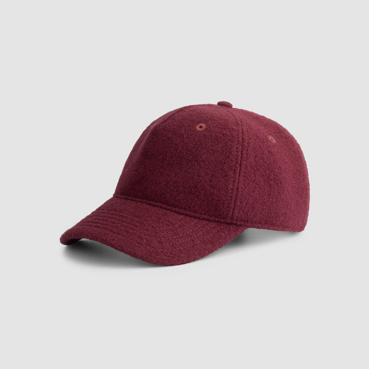 Casquette en laine bouillie - Bordeaux