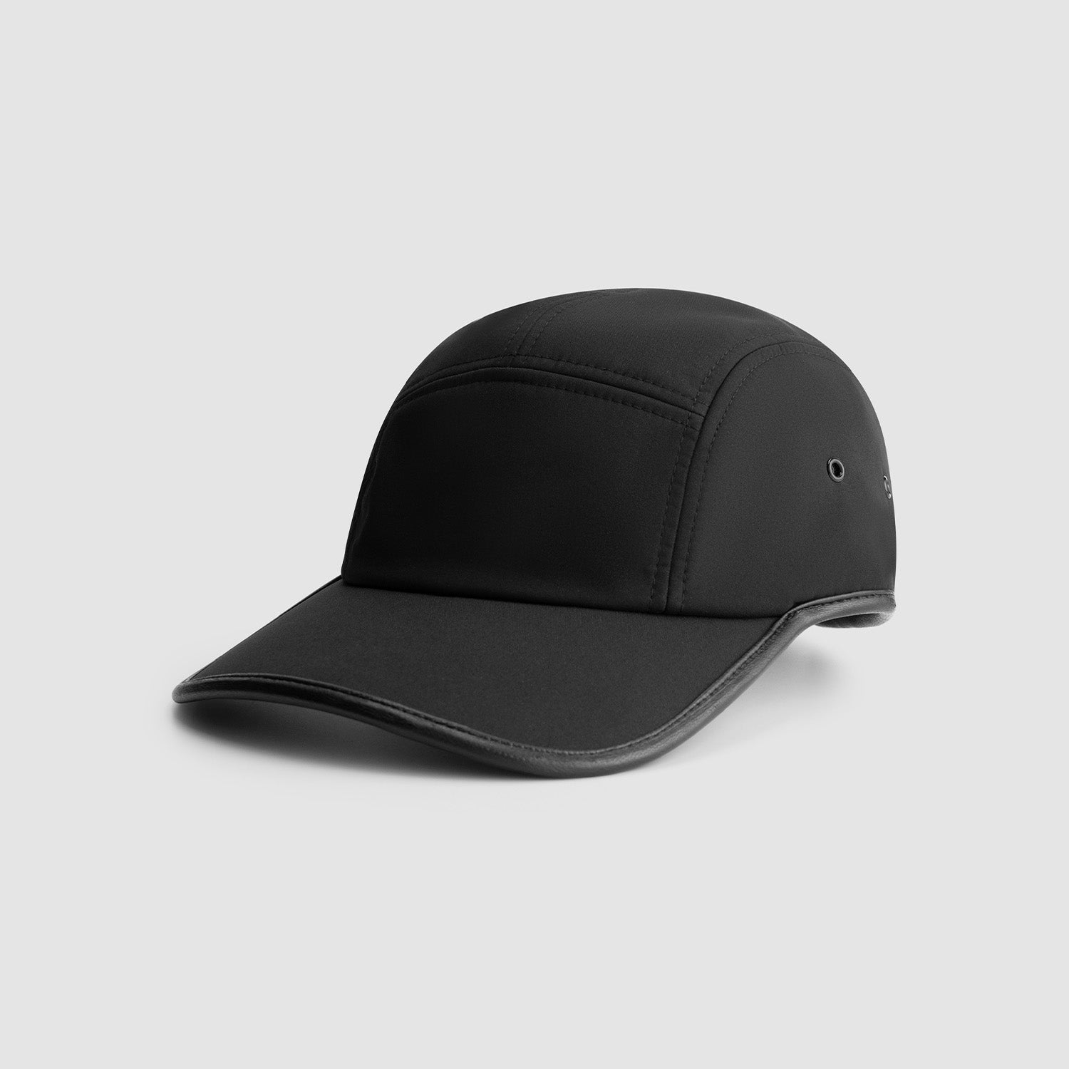 Casquette en nylon à 5 panneaux - Noir