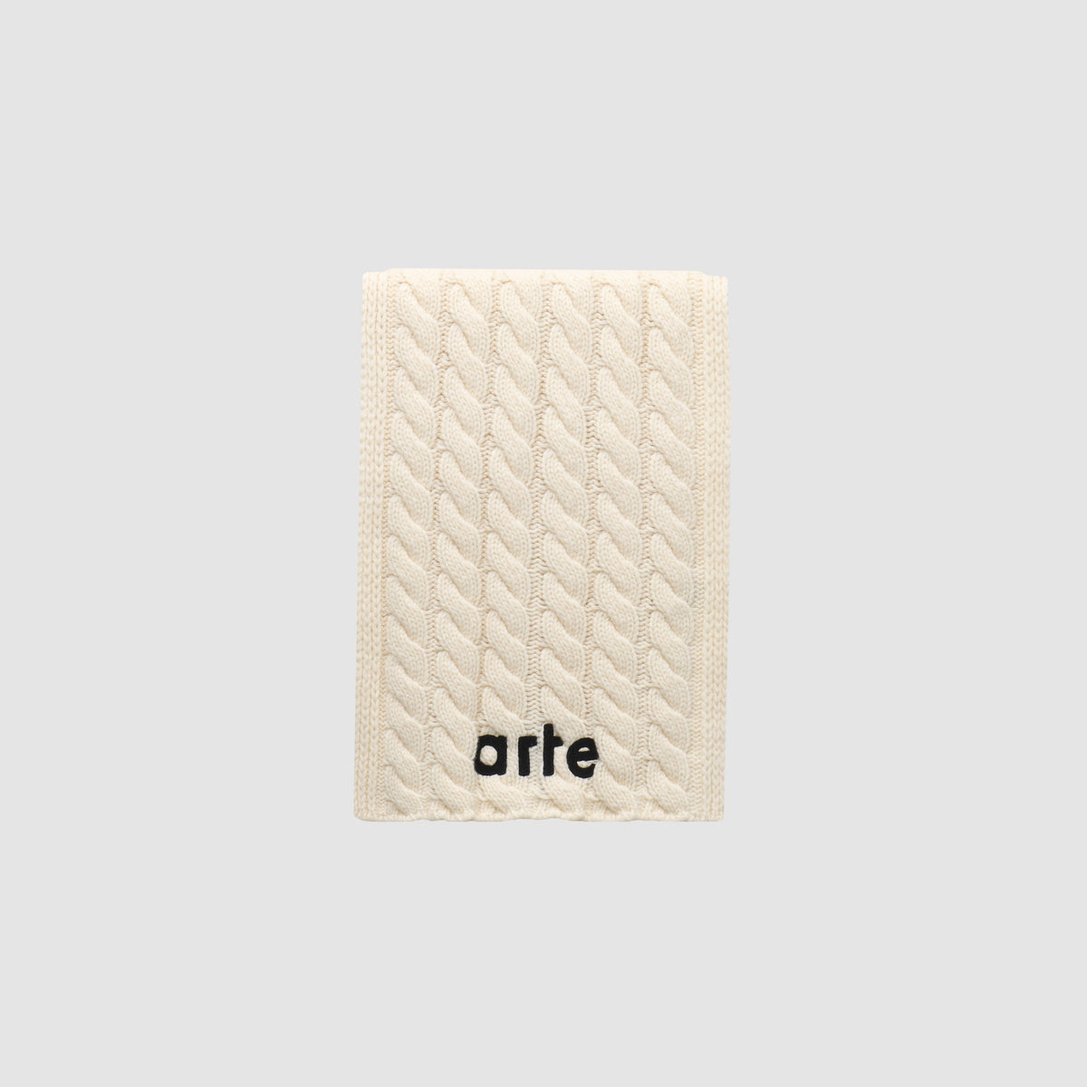 Écharpe texturée à logo - Crème