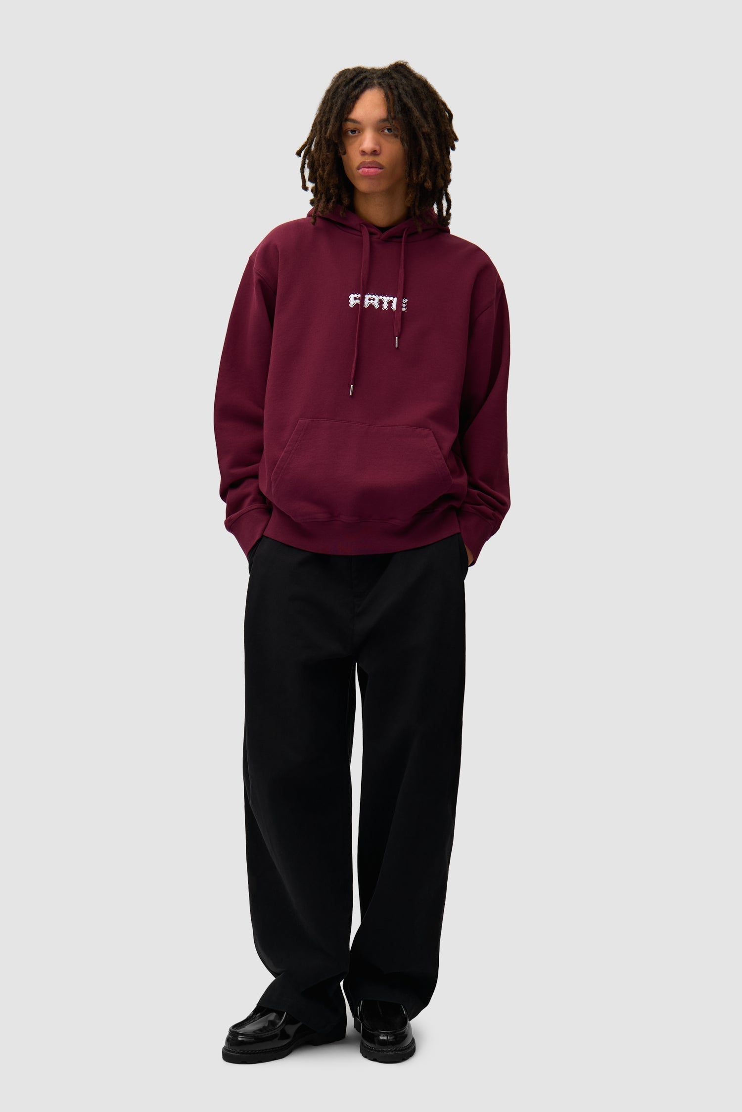 Arte Pixel Hoodie - Bordeaux