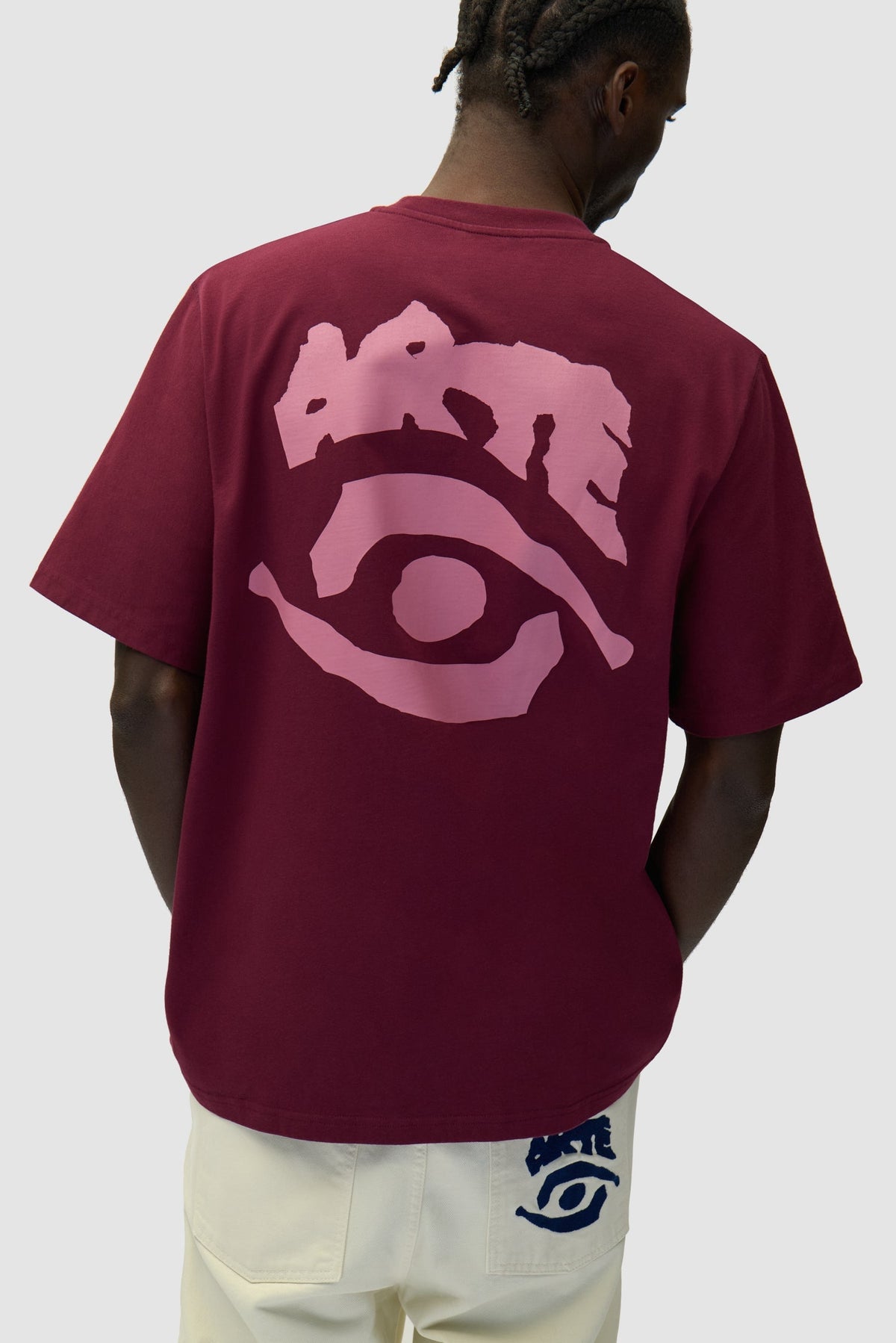 T-shirt à imprimé œil - Bordeaux