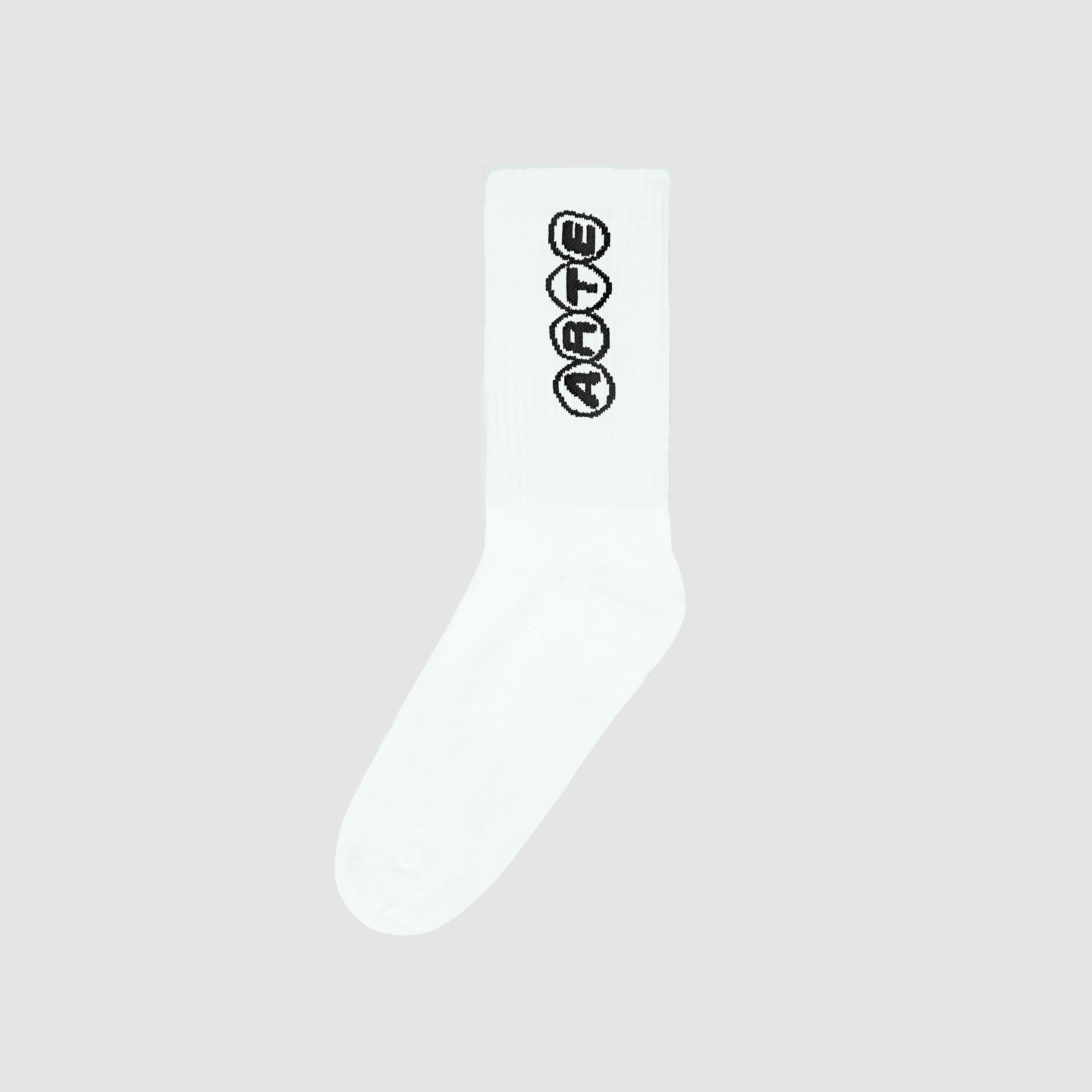 Chaussettes à logo circulaire - blanches