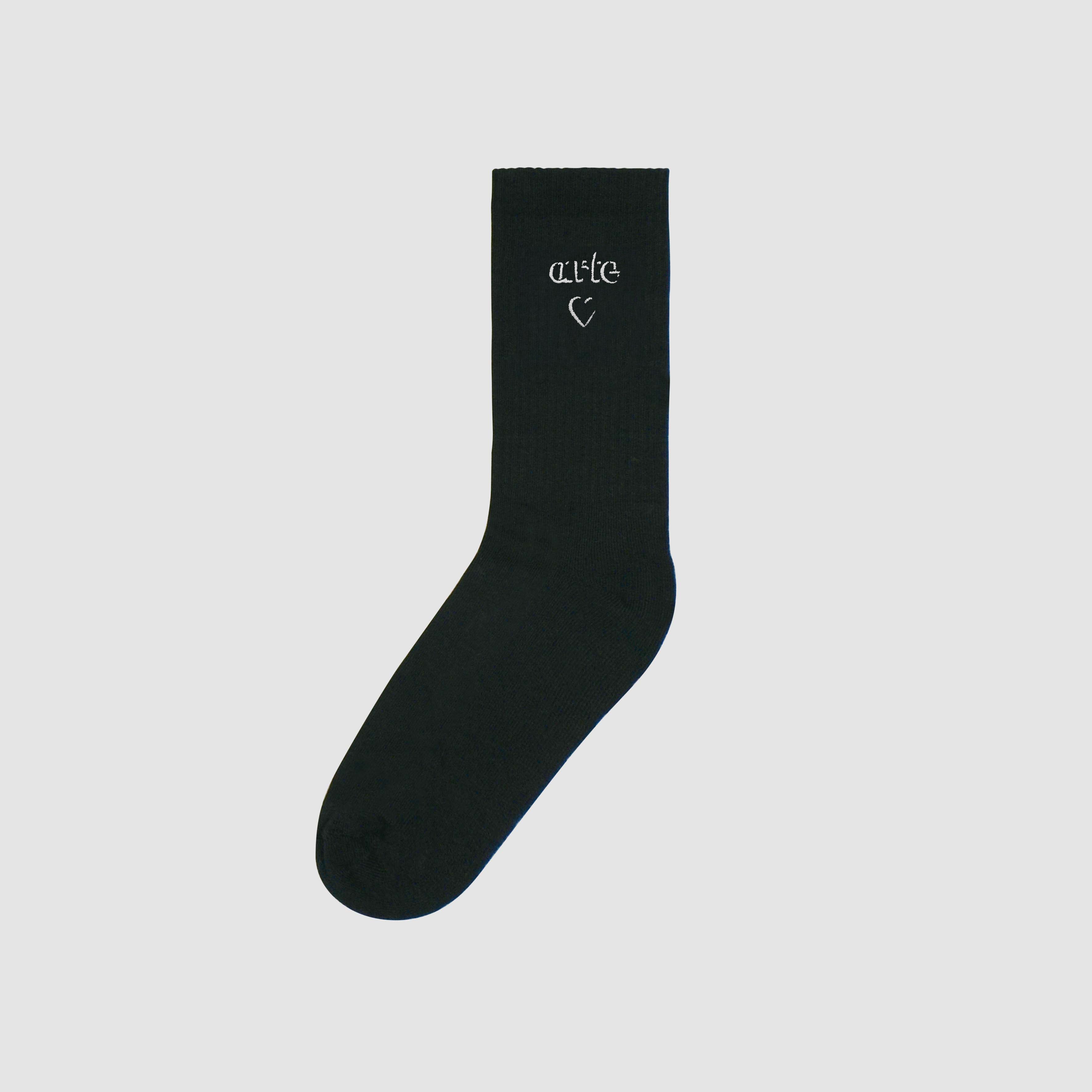 Chaussettes à logo en forme de cœur - Noir