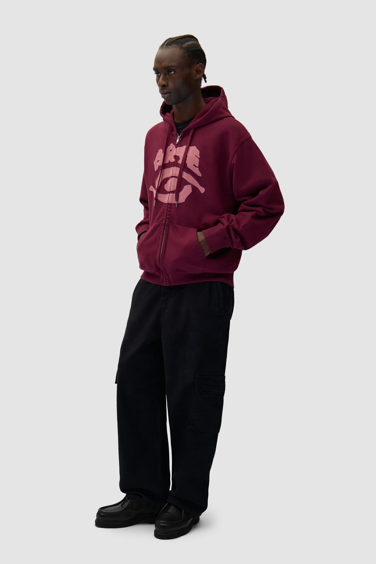 Sweat à capuche zippé Eye - Bordeaux