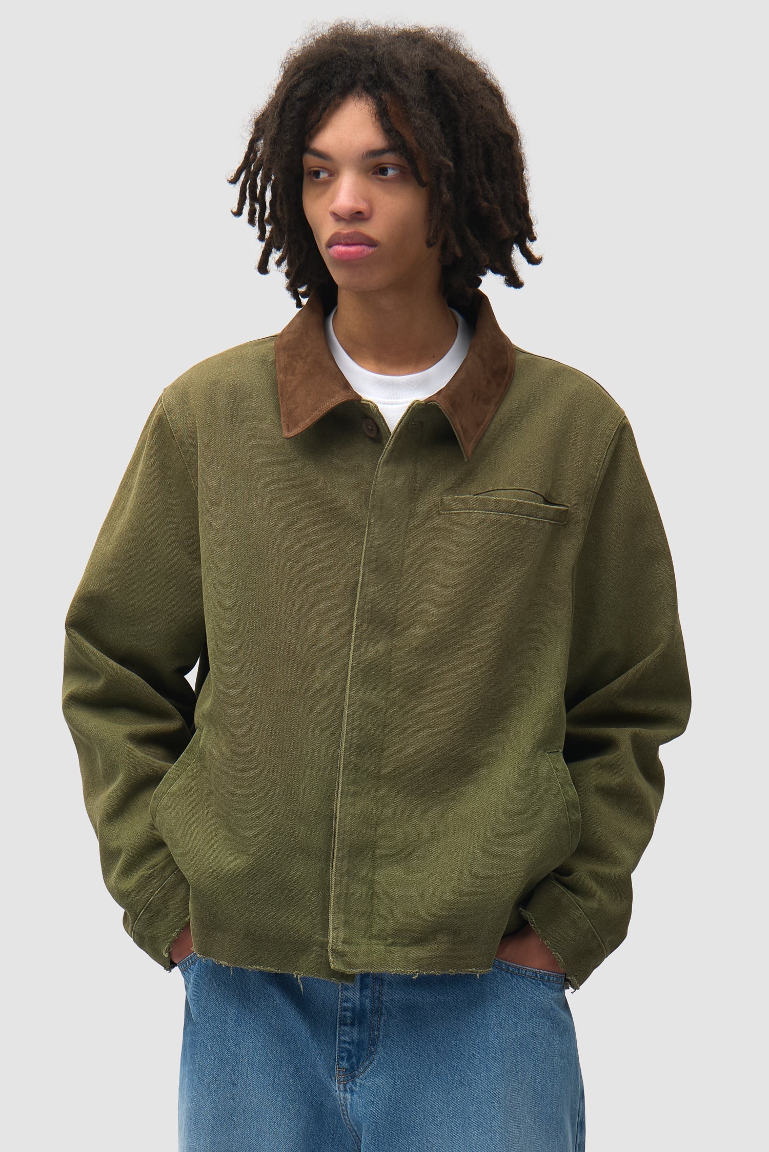 Veste artisanale « Dusty » - Verte