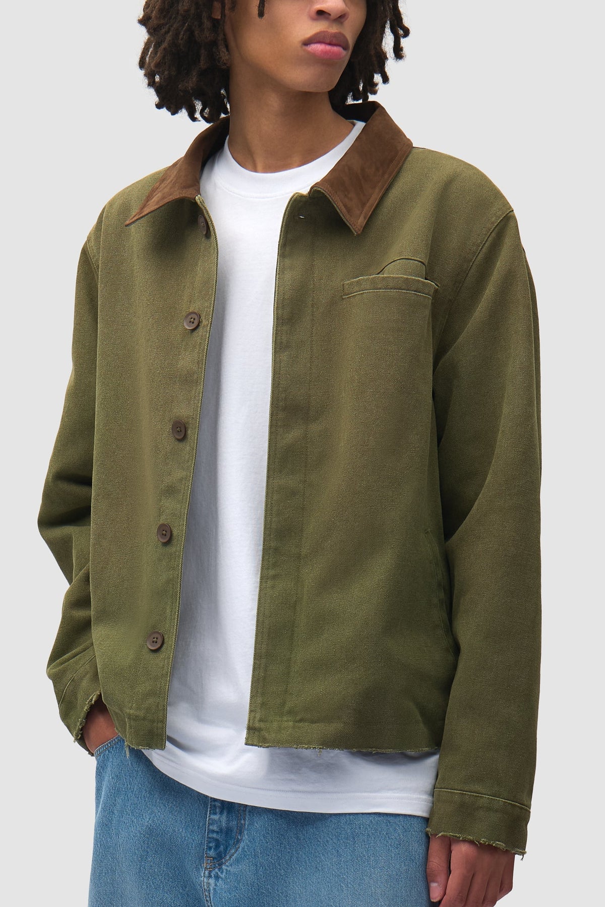 Veste artisanale « Dusty » - Verte
