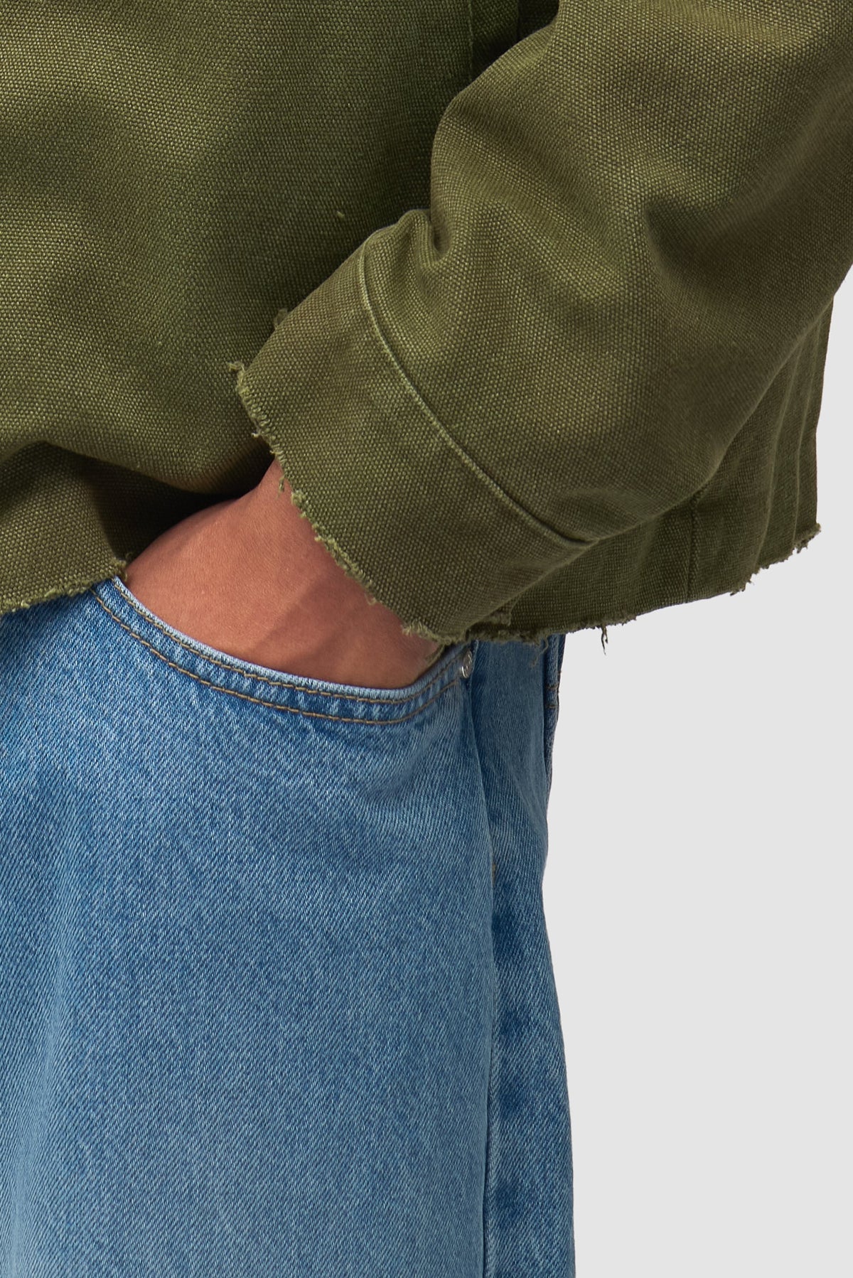 Veste artisanale « Dusty » - Verte