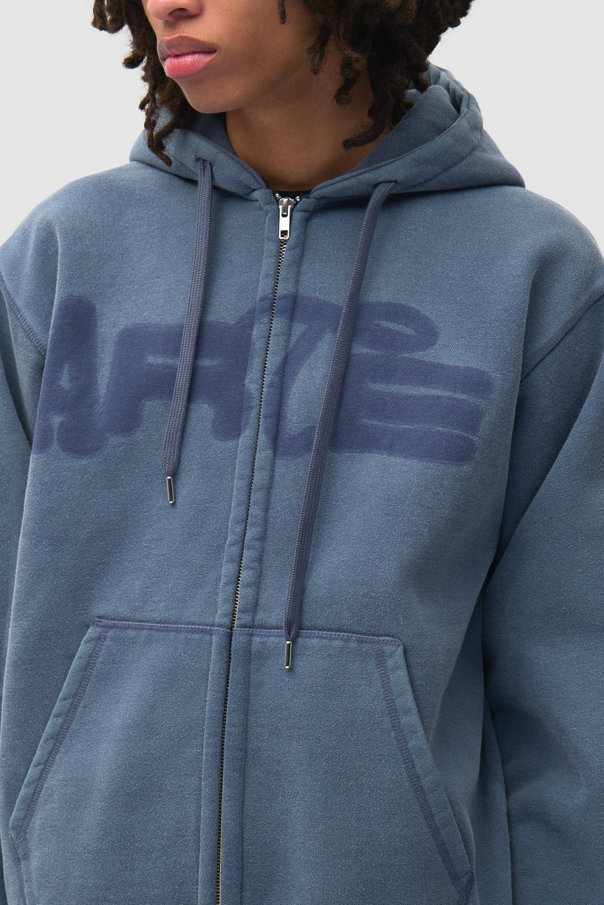 Sweat à capuche zippé « Stencil Sunfade » - Bleu marine