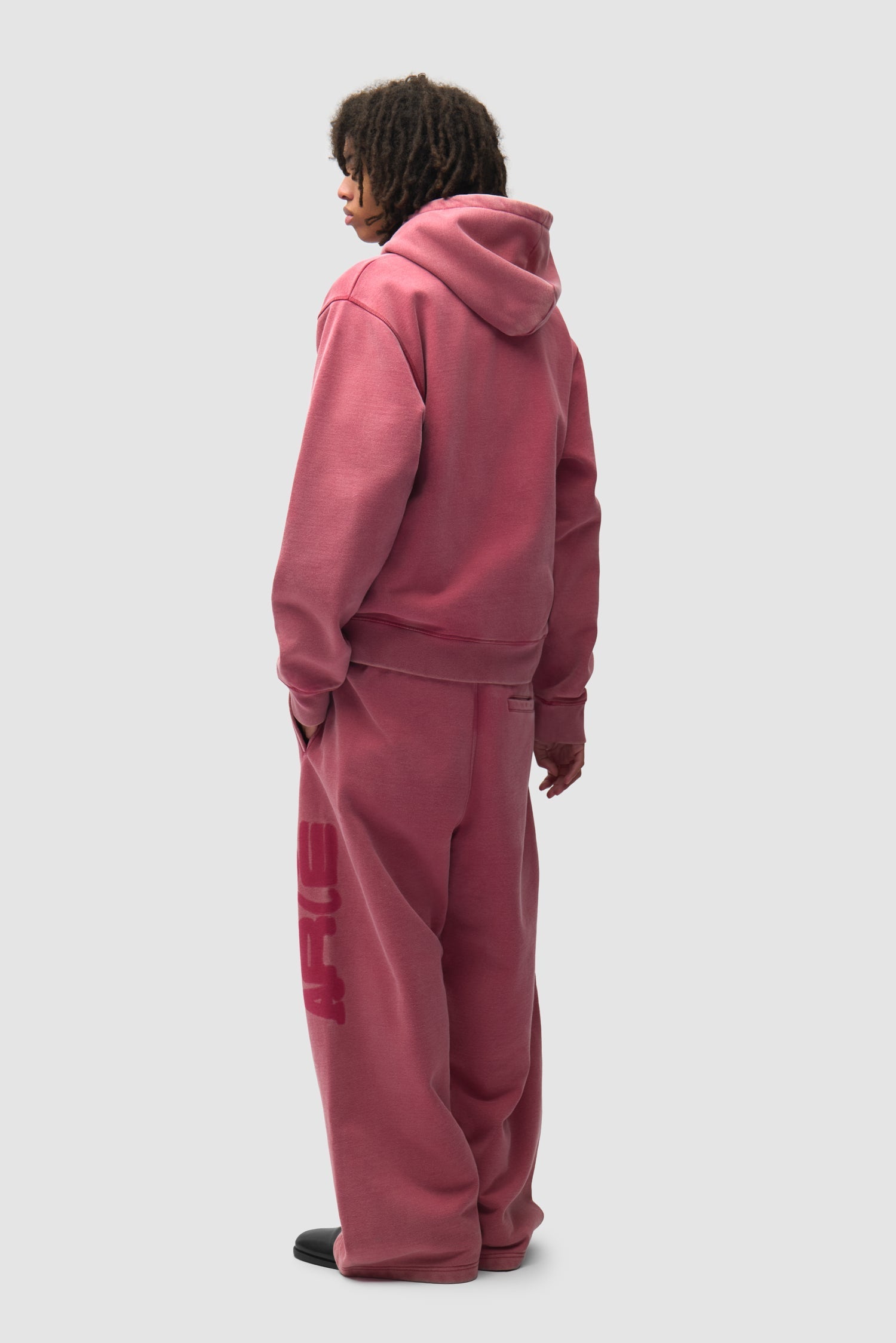 Sweat à capuche zippé « Stencil Sunfade » - Rouge