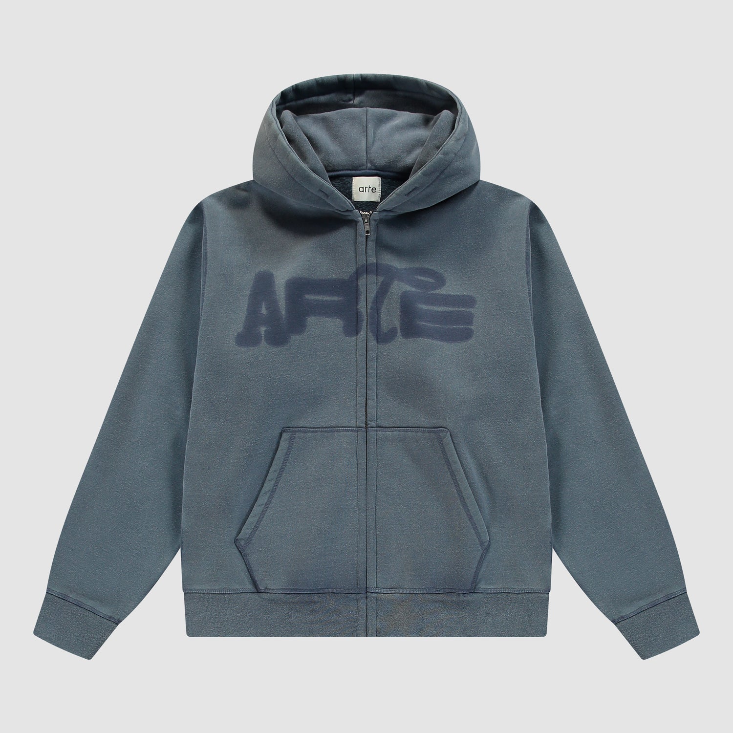 Sweat à capuche zippé « Stencil Sunfade » - Bleu marine