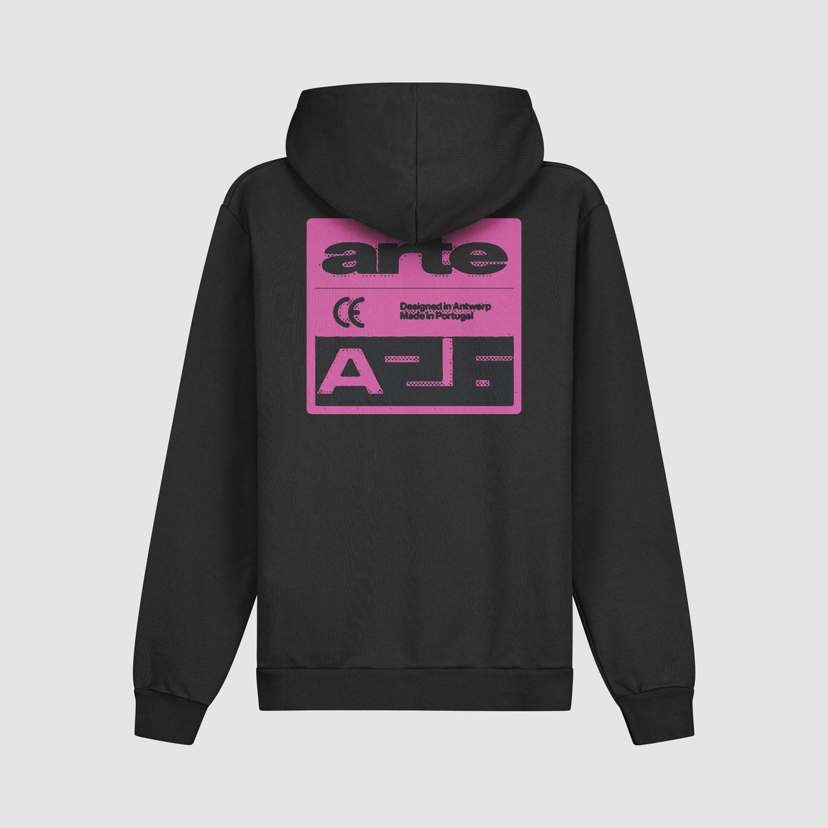 Sweat à capuche « Pink Serial » - Noir