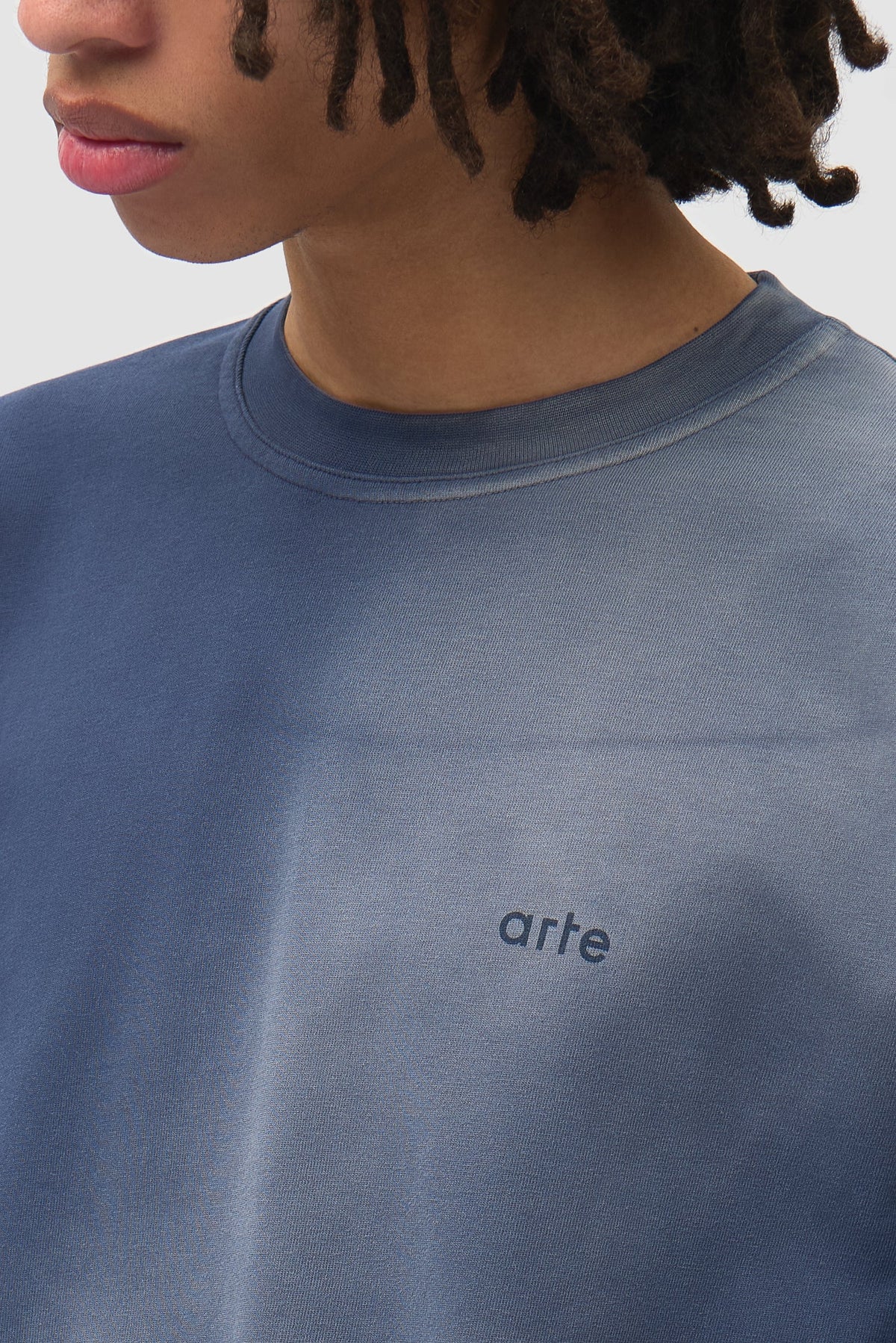 T-shirt à manches longues Stencil Sunfade - Bleu marine