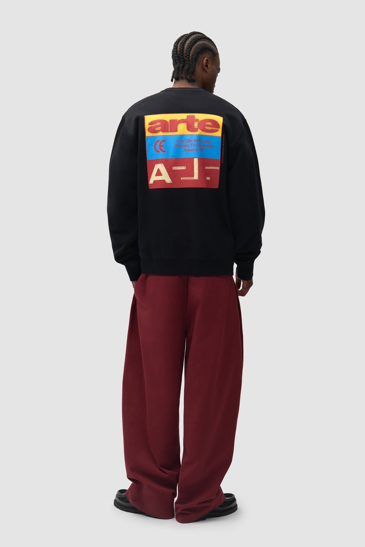 Pull à col rond Tricolor - Noir