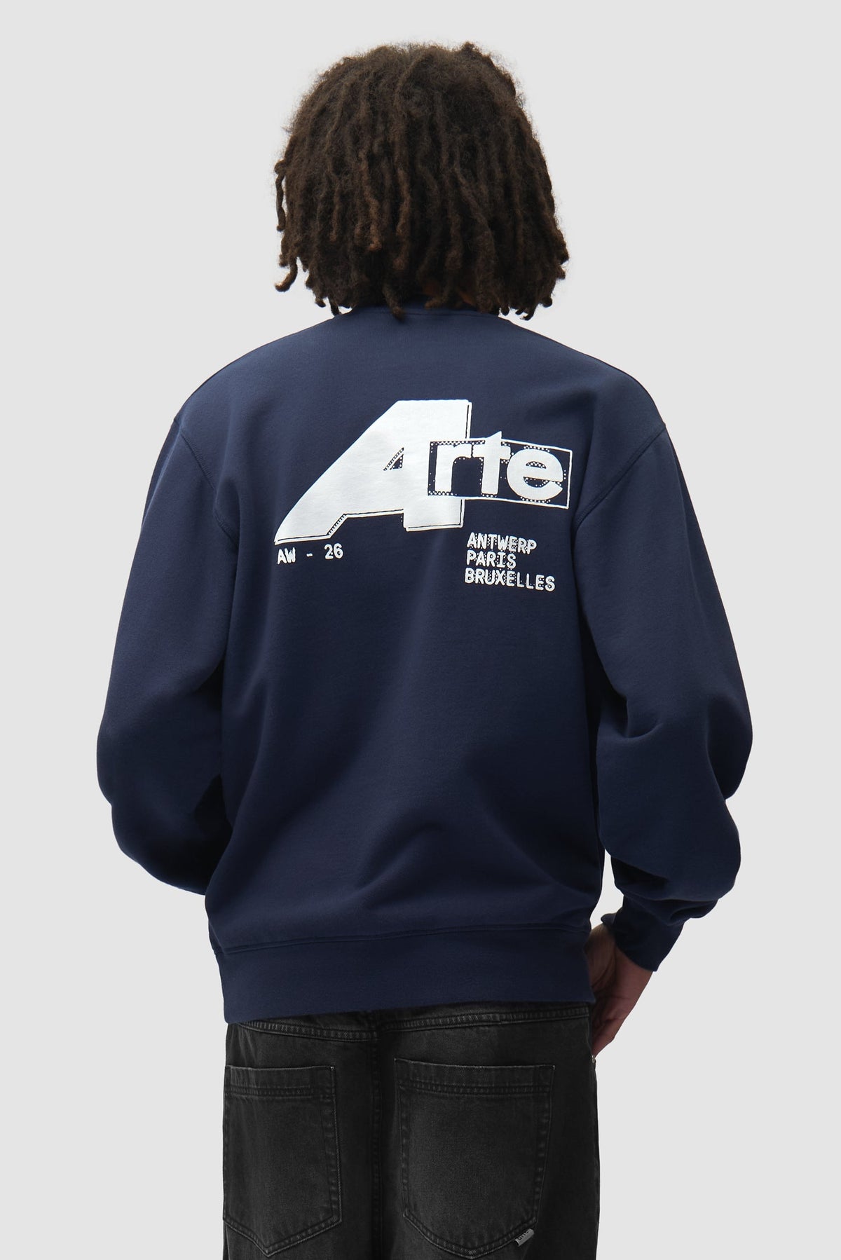 Pull à col rond City - Bleu marine