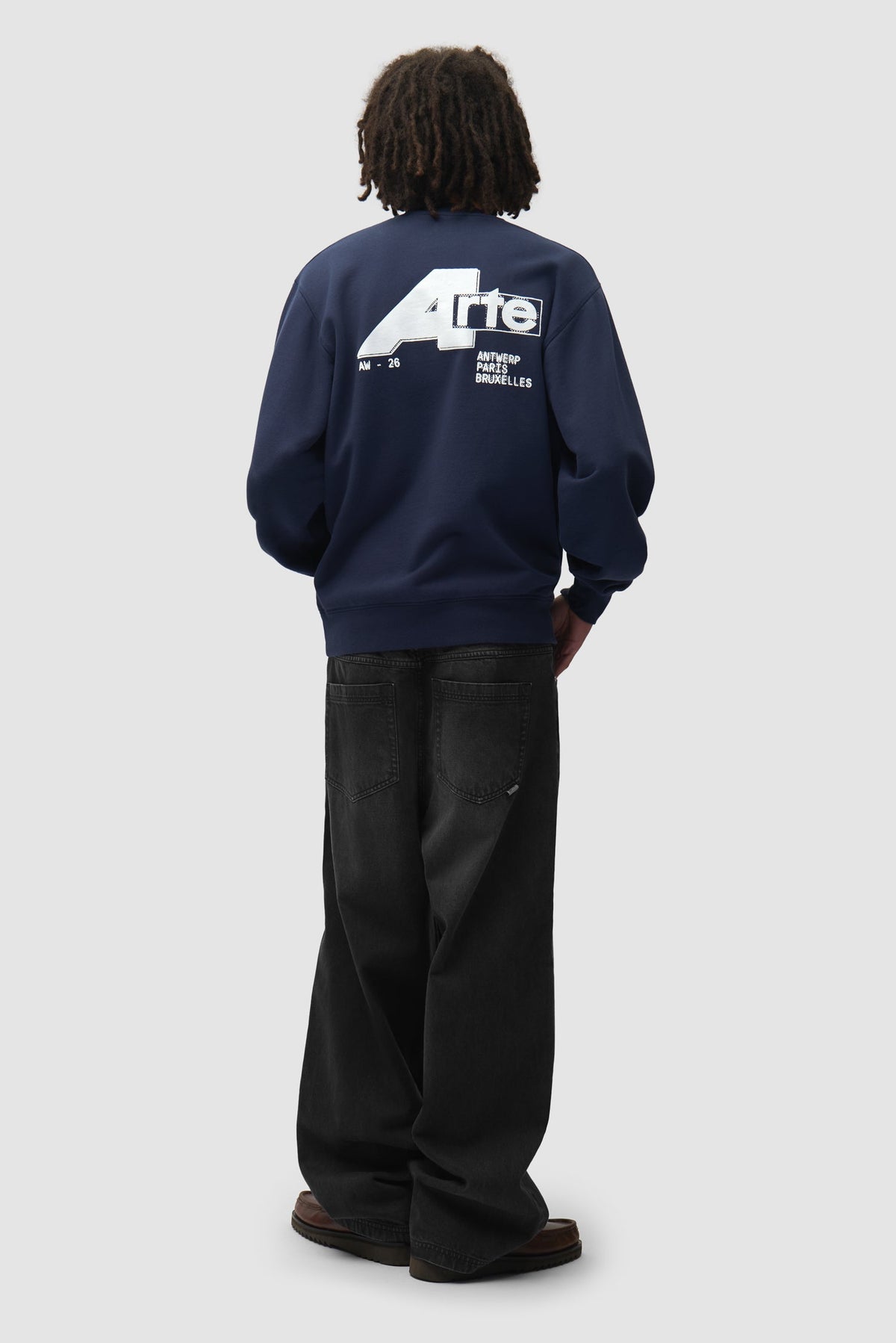 Pull à col rond City - Bleu marine