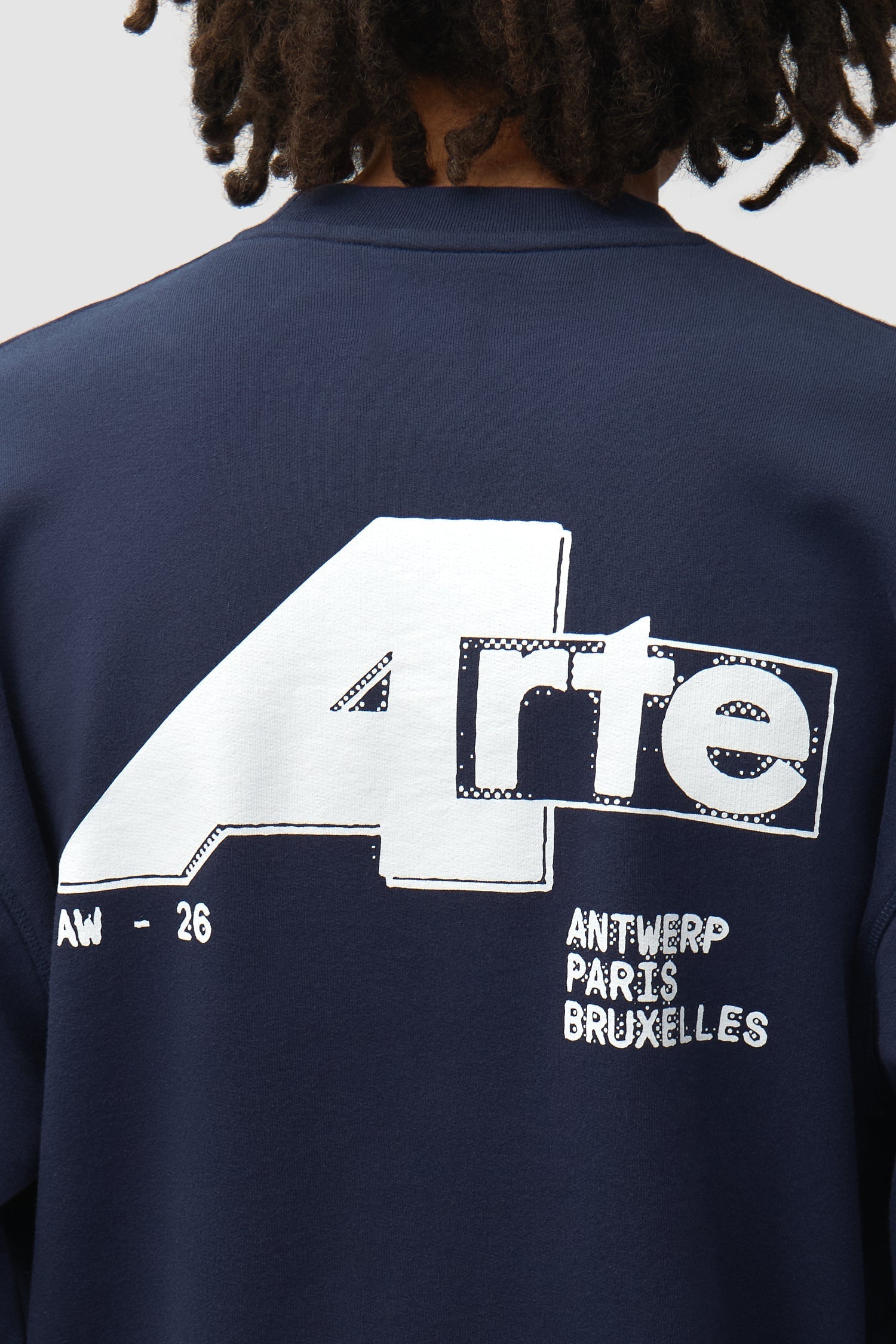 Pull à col rond City - Bleu marine