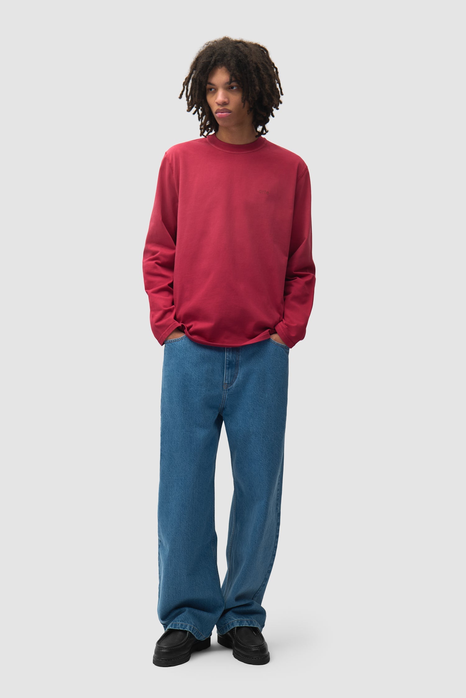 Pantalon en jean à motifs au pochoir - Denim Bleach