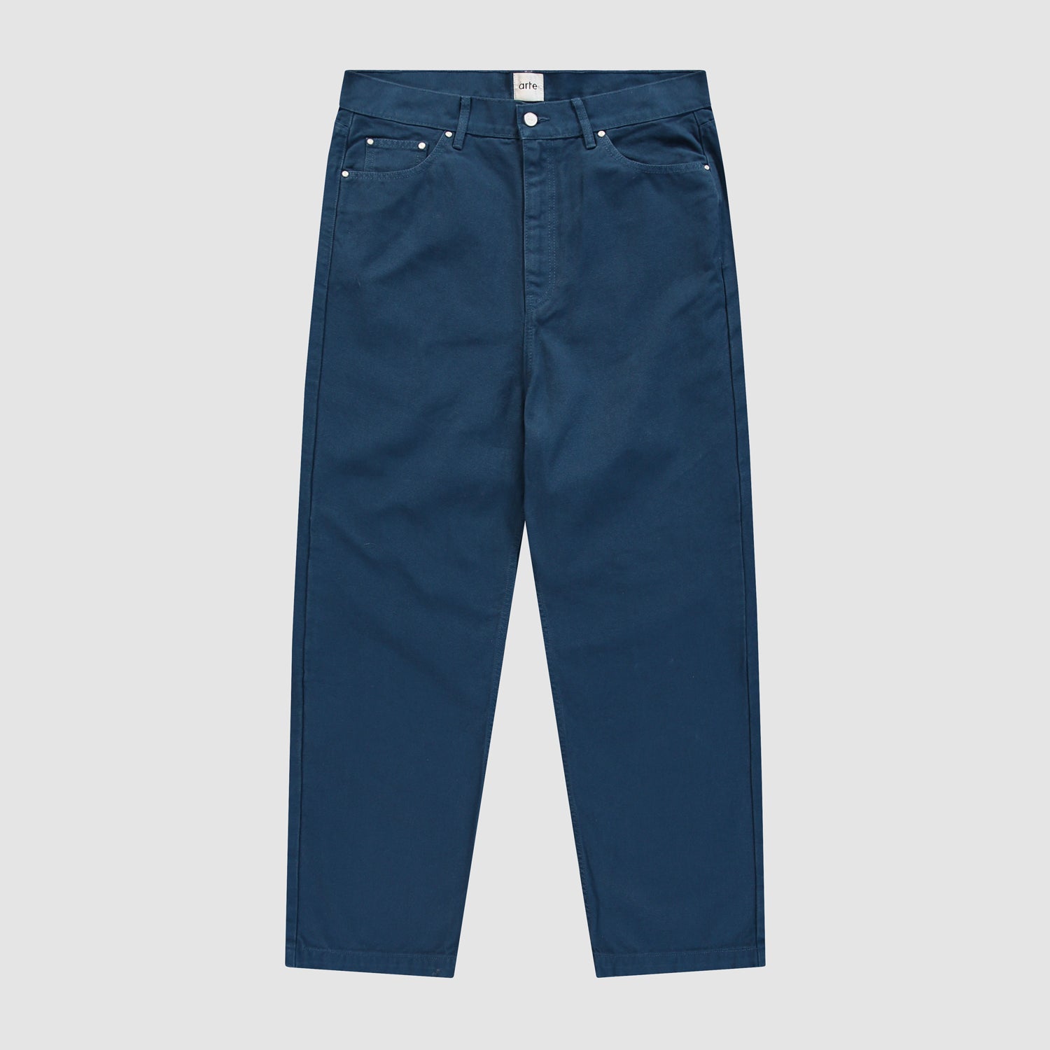 Pantalon en jean à motif sérigraphié - Bleu marine