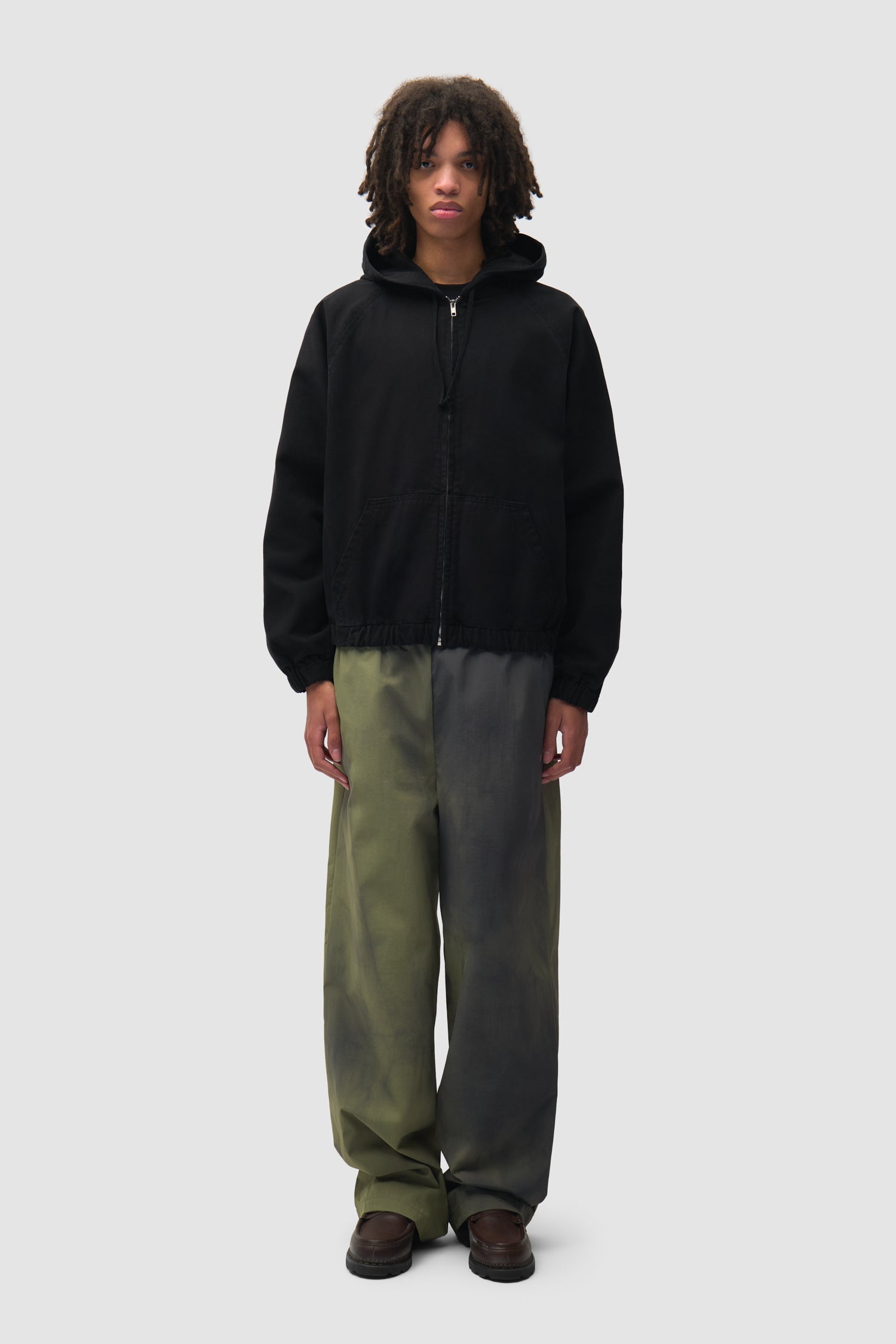 Veste à capuche en toile - Noir