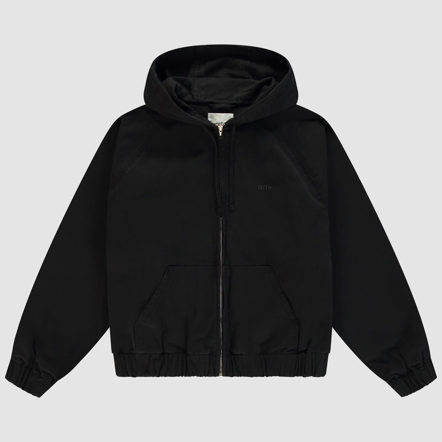 Veste à capuche en toile - Noir