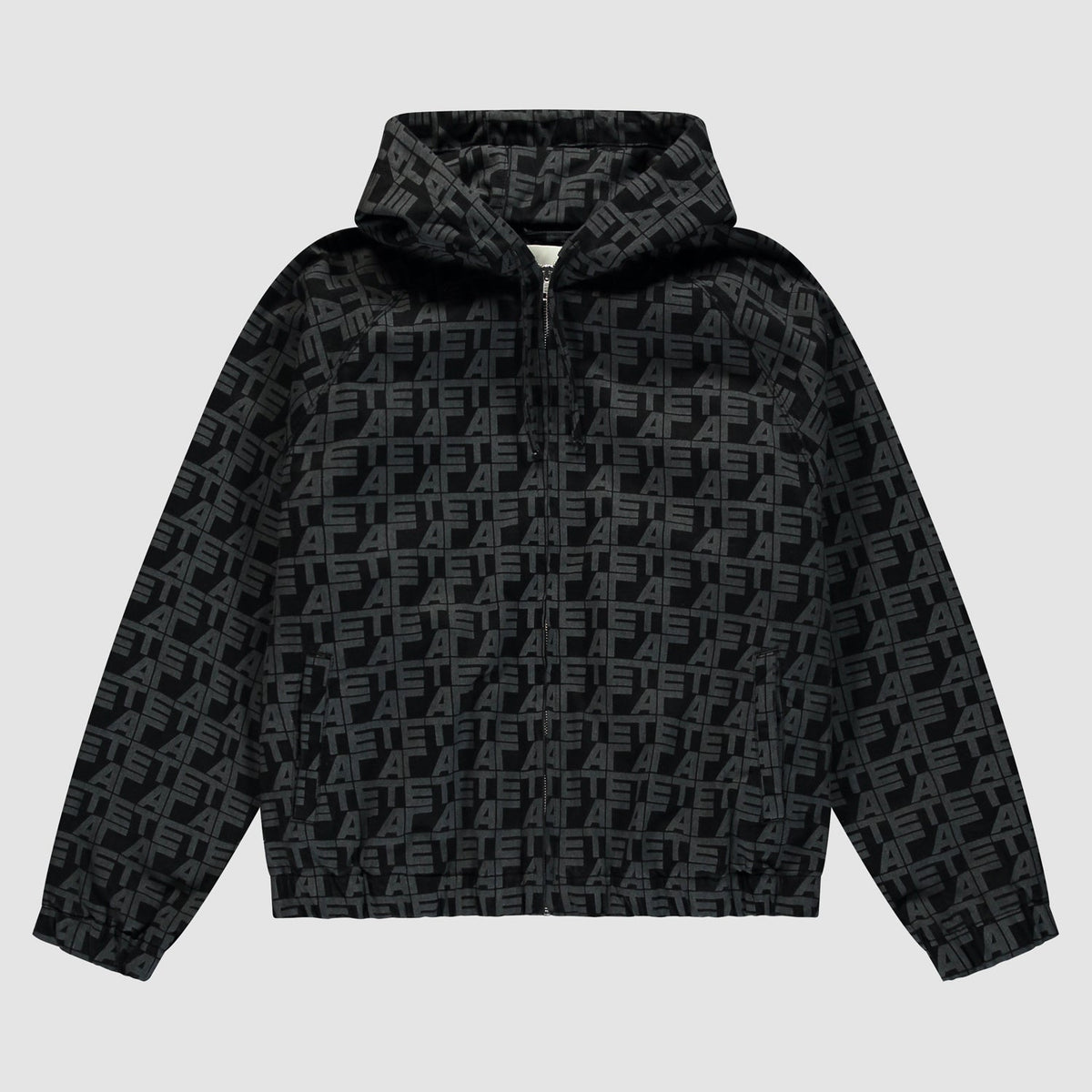 Veste en jean à carreaux sur toute la surface - Jean noir