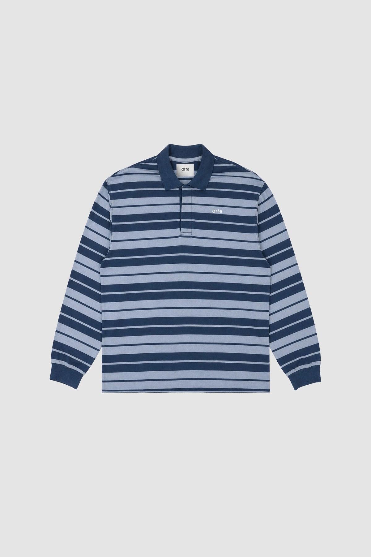 Polo rayé - Bleu marine/Bleu clair