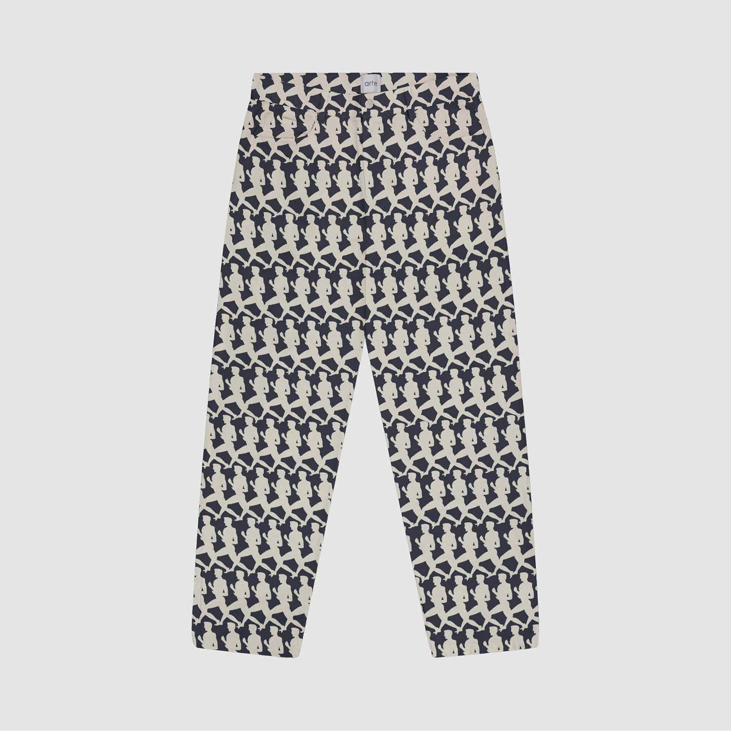 Pantalon Jones Allover - Marine/Crème