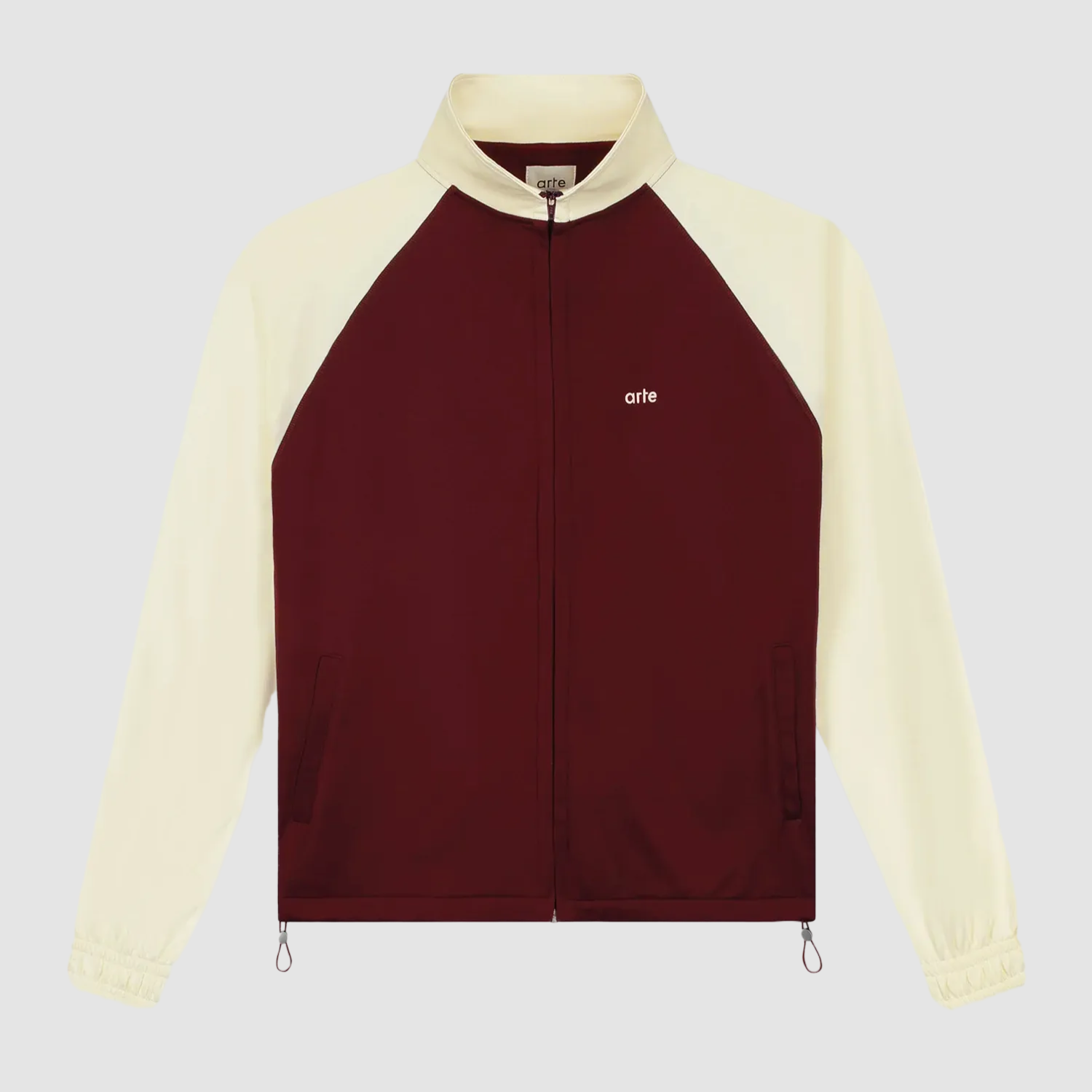 Top de survêtement cardé - Bordeaux/Crème