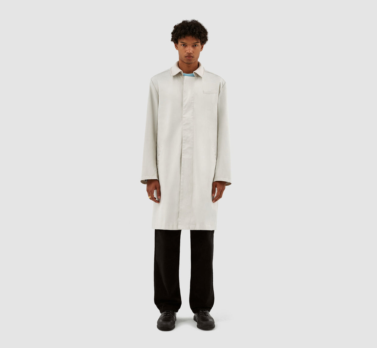 Manteau à col Joe - Crème