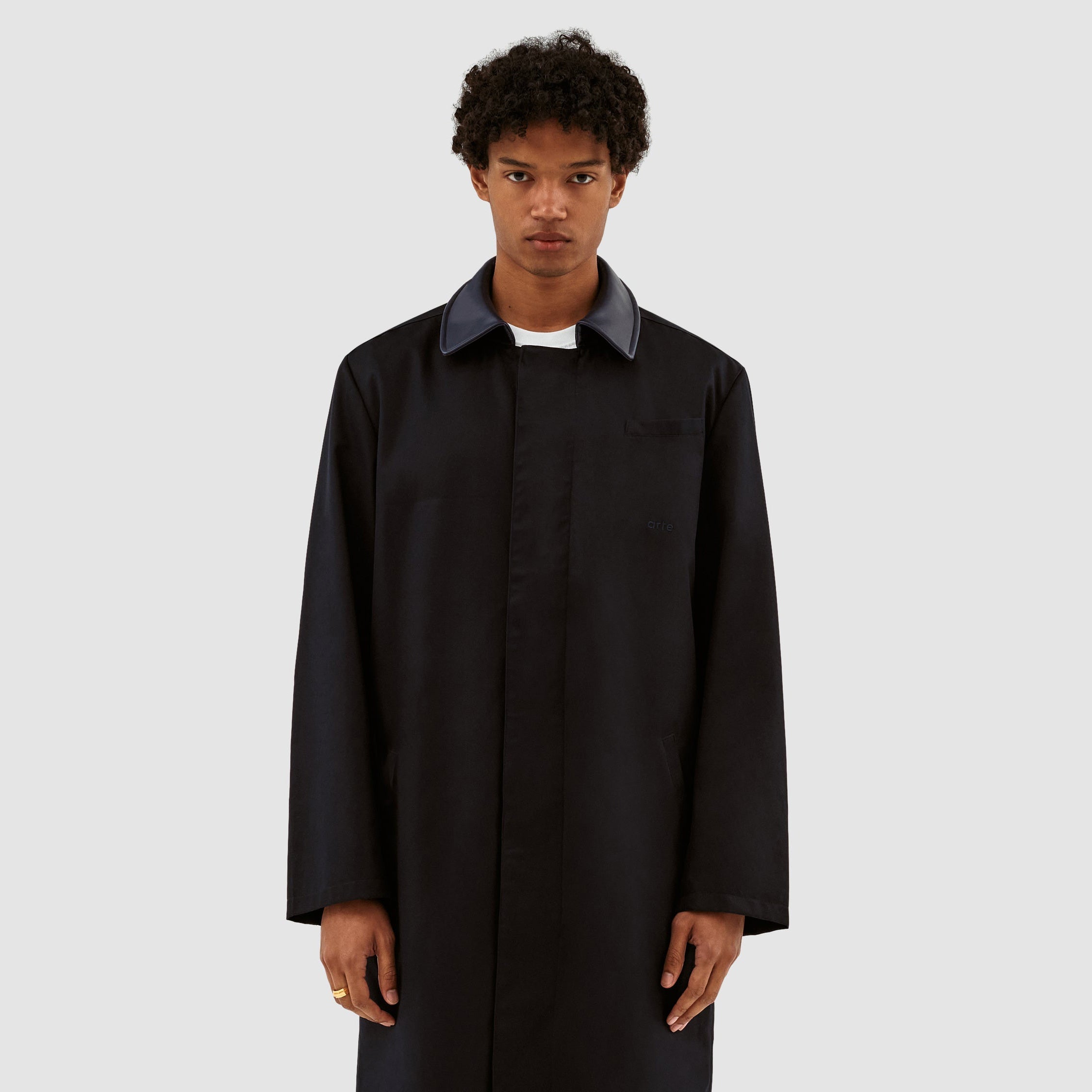Manteau à col Joe - Marine