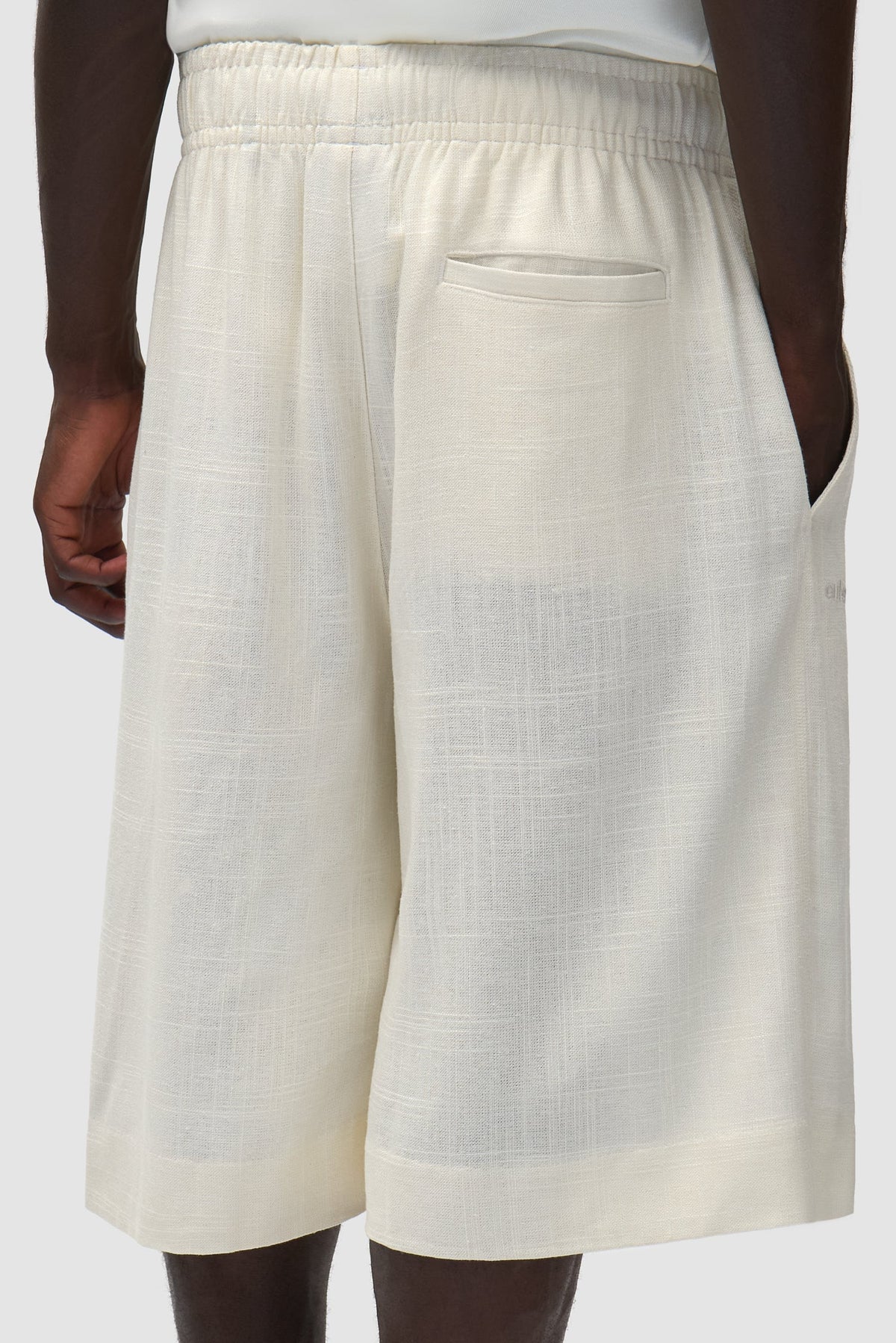 Short en lin Arte pour adidas - Blanc cassé