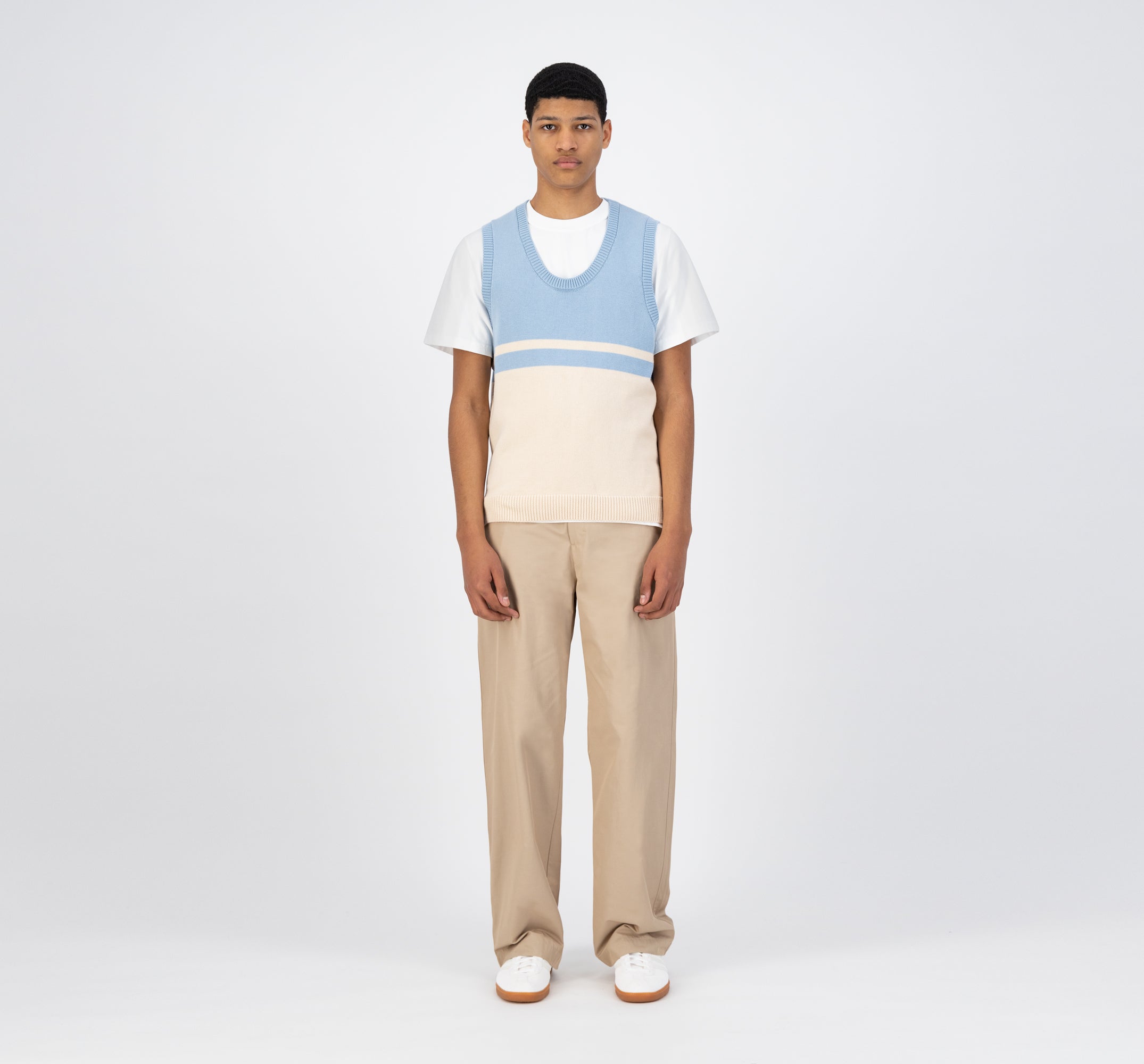 Tricot Karl Meio - Skylight/Cream