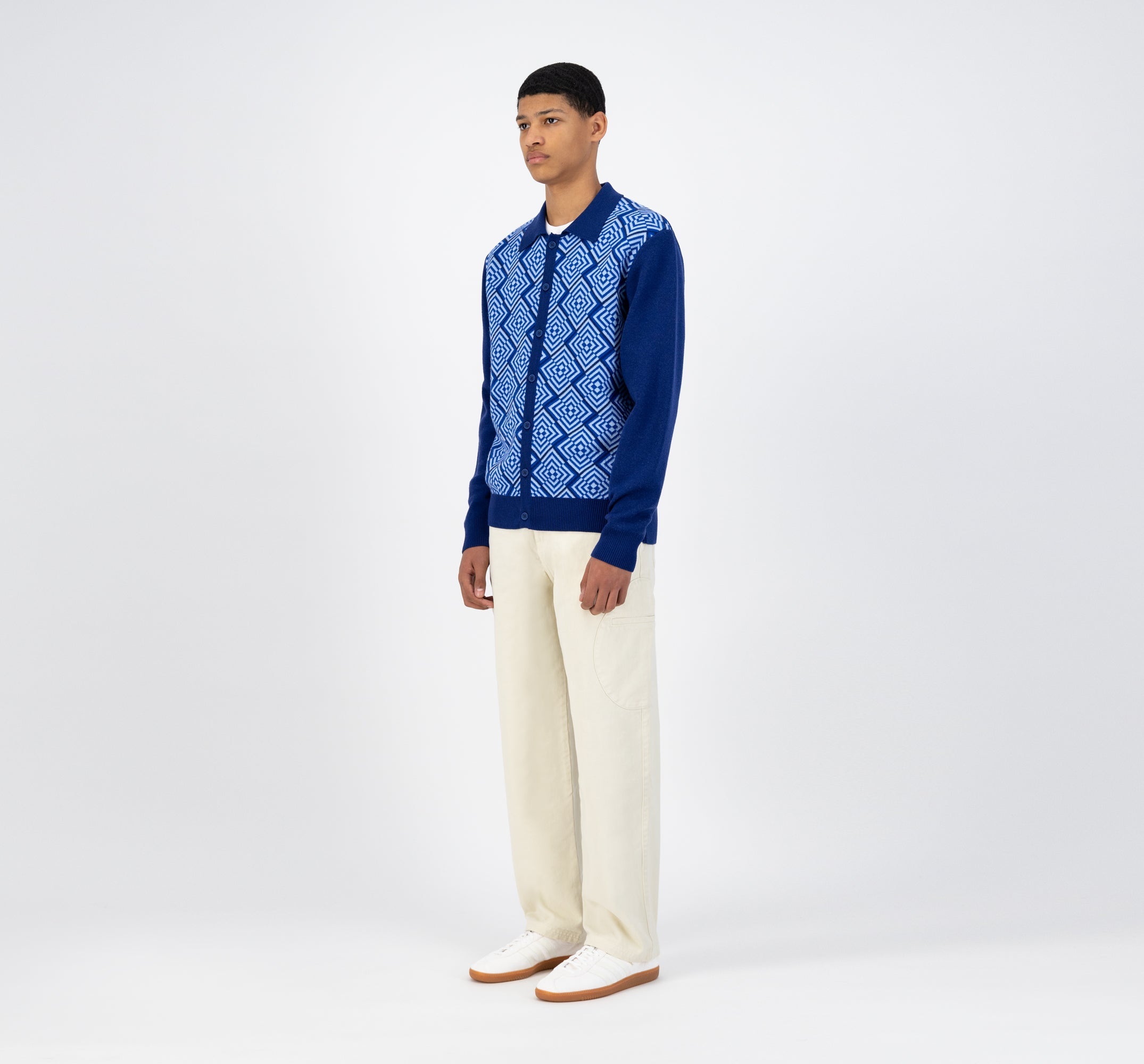 Cardigan en maille Karp - Bleu