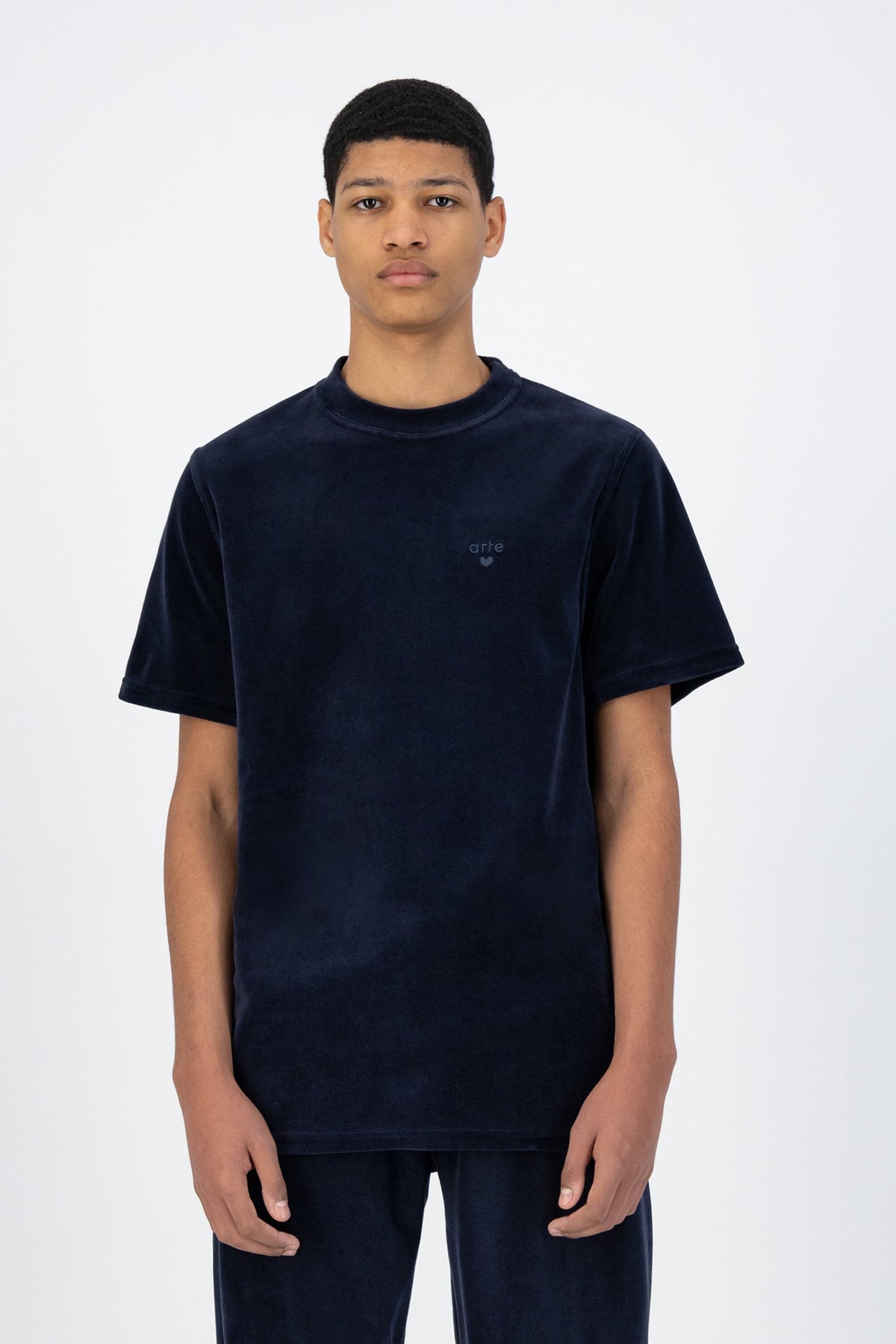 T-shirt en velours Tsai - Marine
