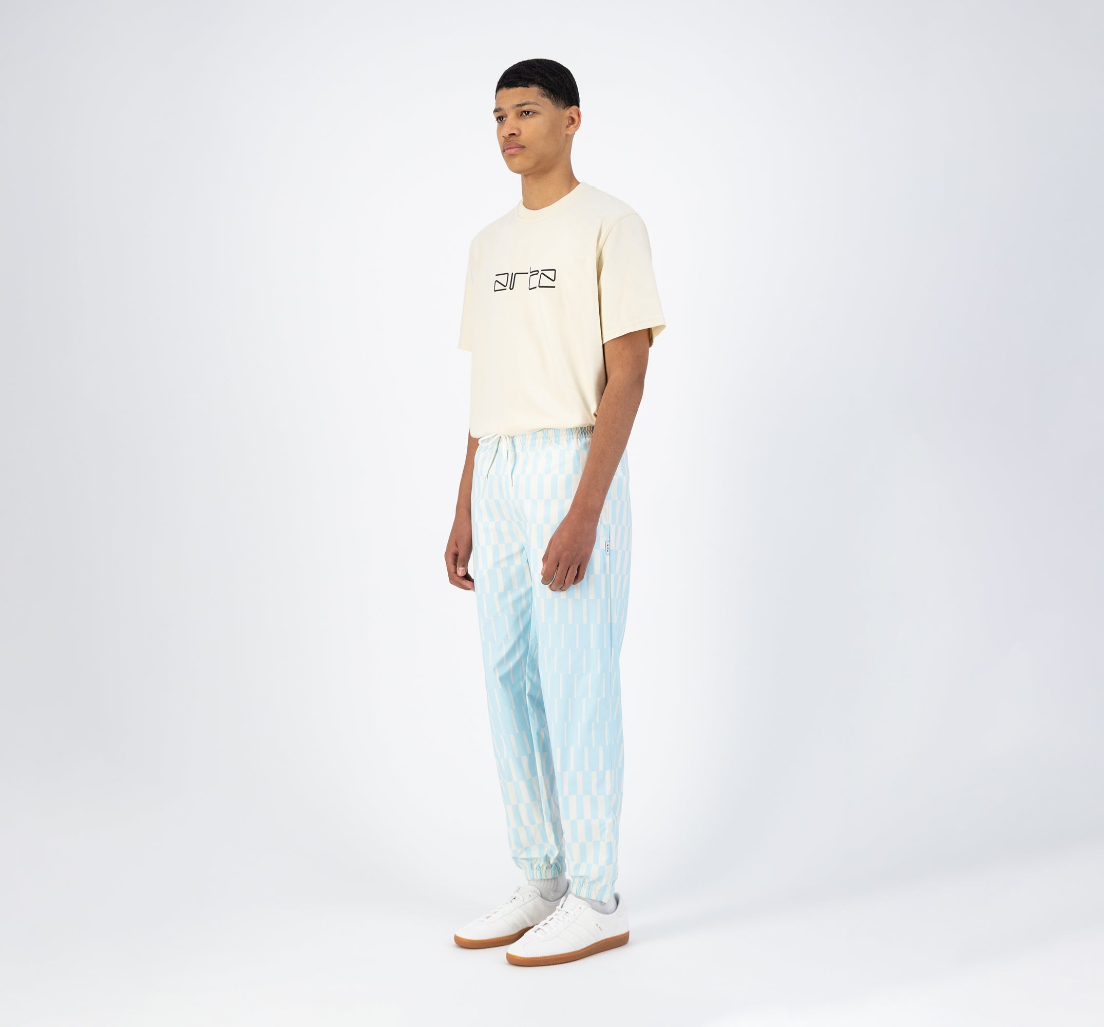 Pantalon Jo - Bleu clair/crème