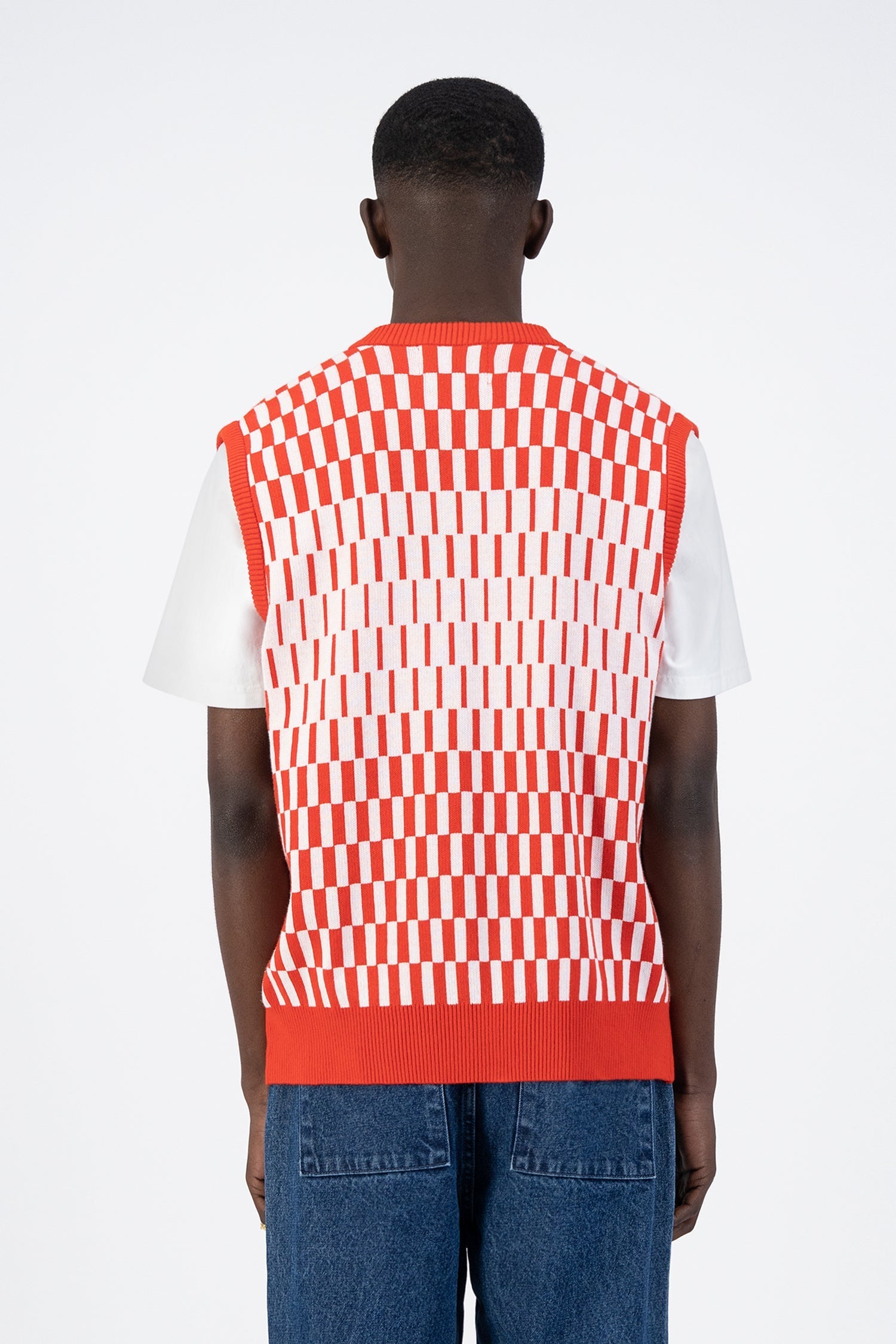 Tricot Karl Trip - Rouge/Blanc