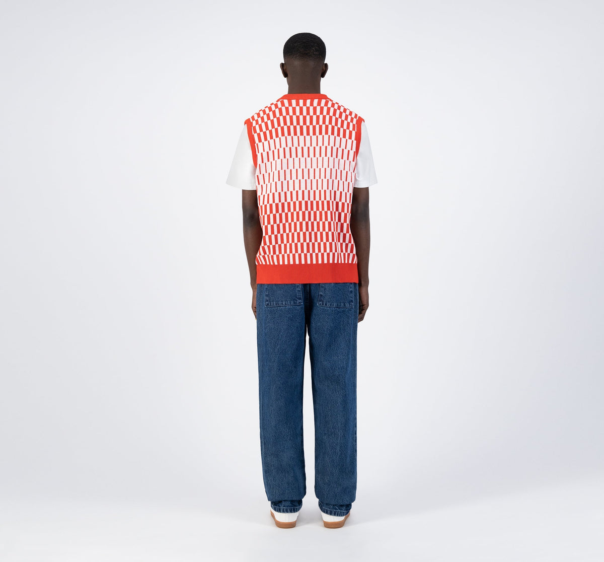 Tricot Karl Trip - Rouge/Blanc