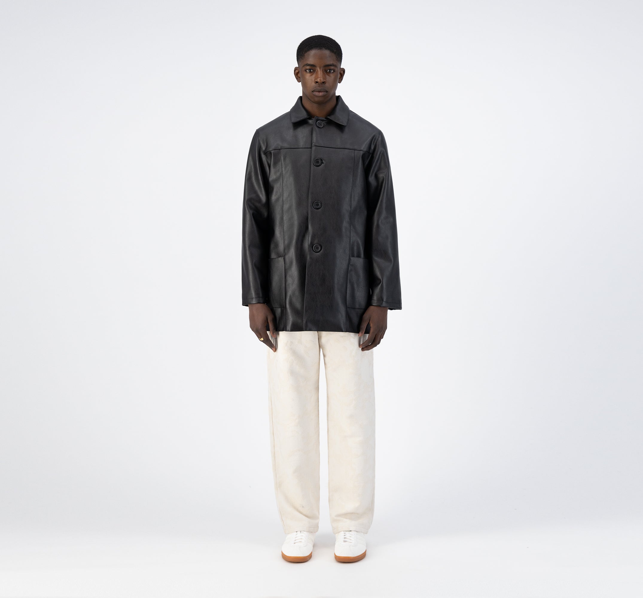 Veste en cuir Joe - Noir