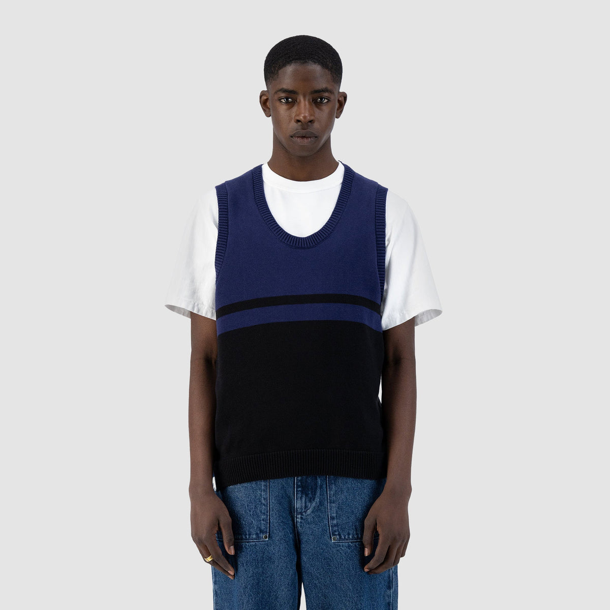 Tricot Karl Meio - Noir/Marine
