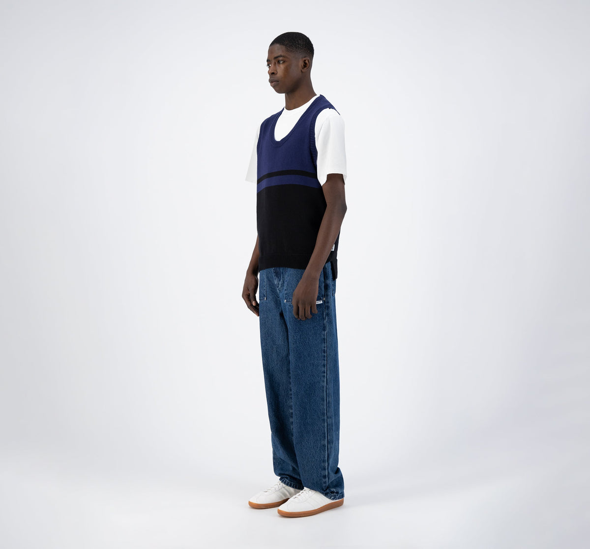 Tricot Karl Meio - Noir/Marine