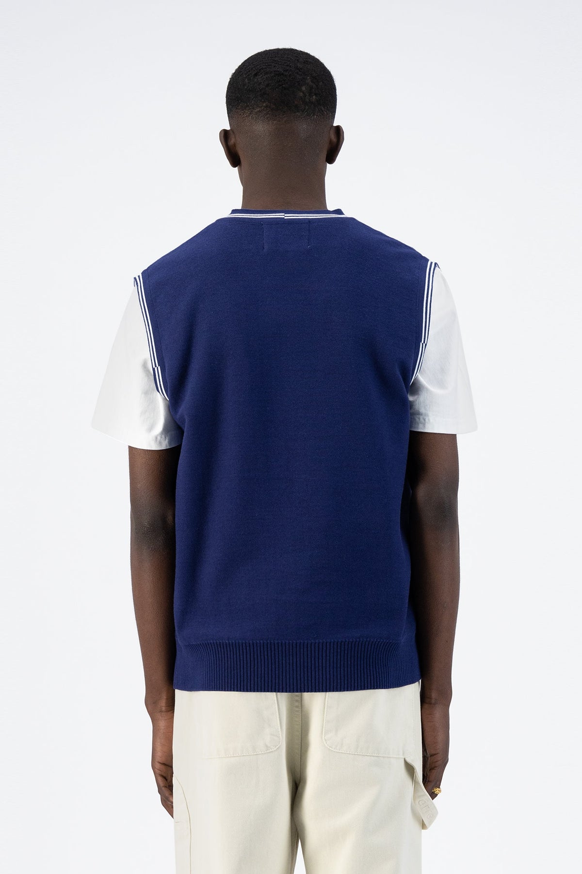 Tricot à logo Karl - Bleu/Blanc