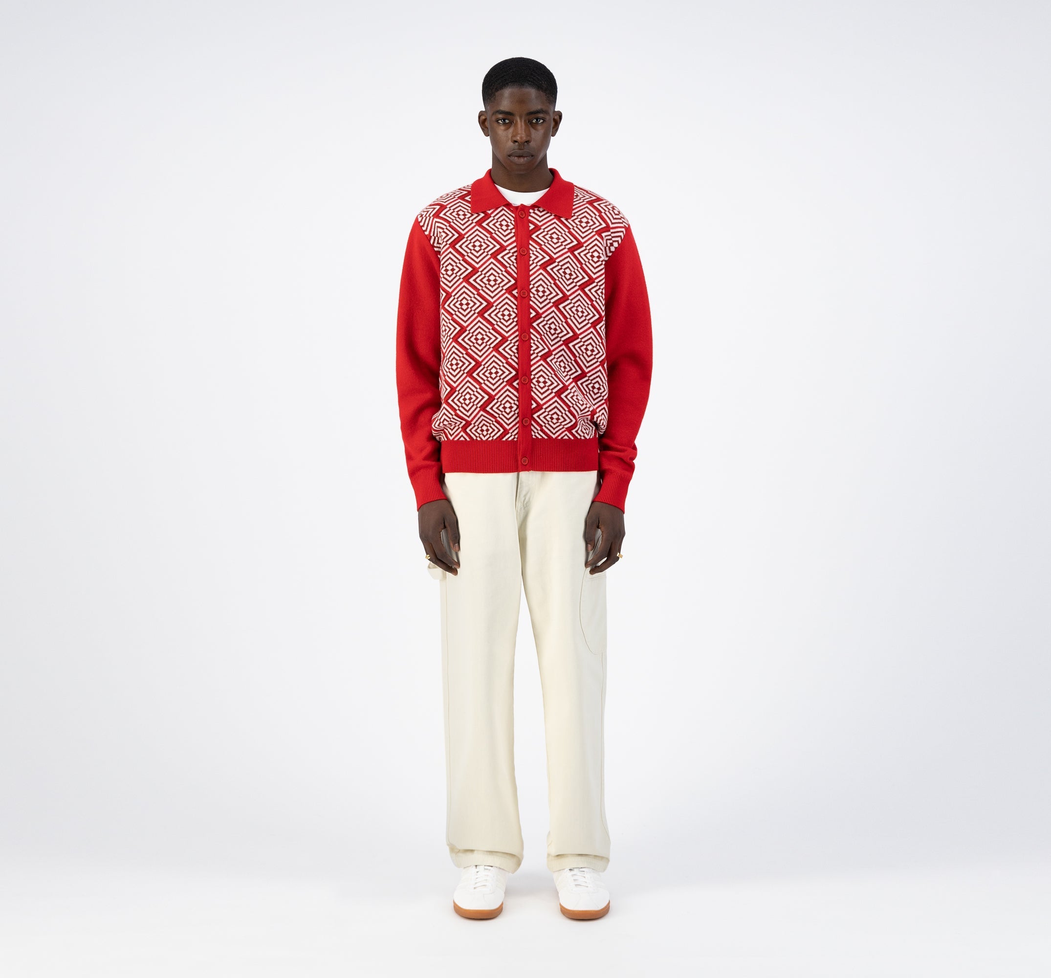 Cardigan en tricot Karp - Rouge